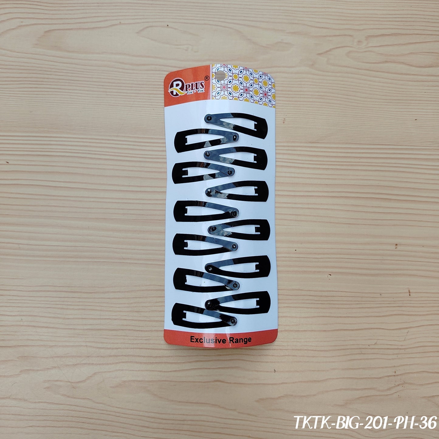 Black Snap Hair Clips - Set of 12 (Small Size)