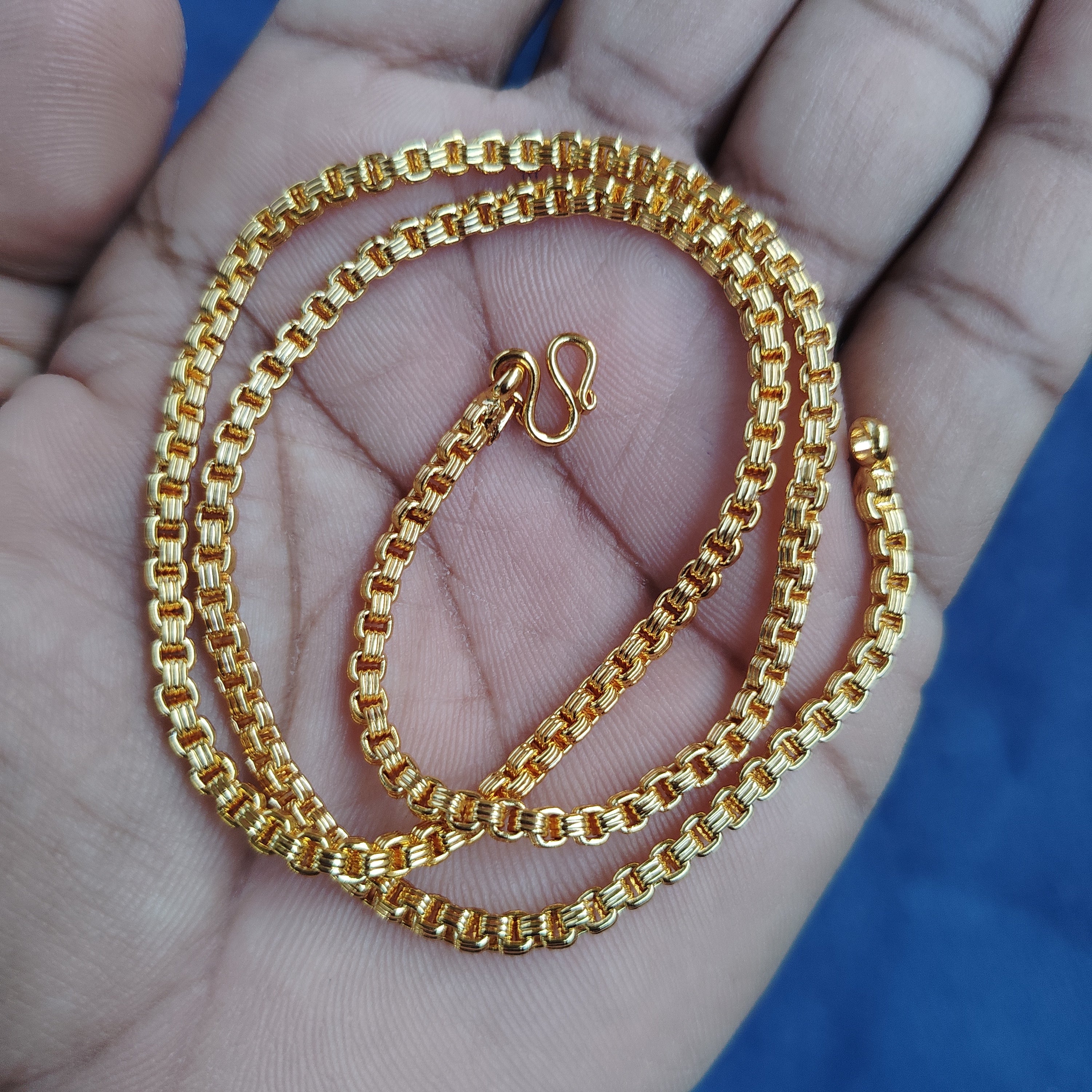 Gold Plated 18-Inch Daily Wear Chain for Men – Simple, Stylish & Long-Lasting