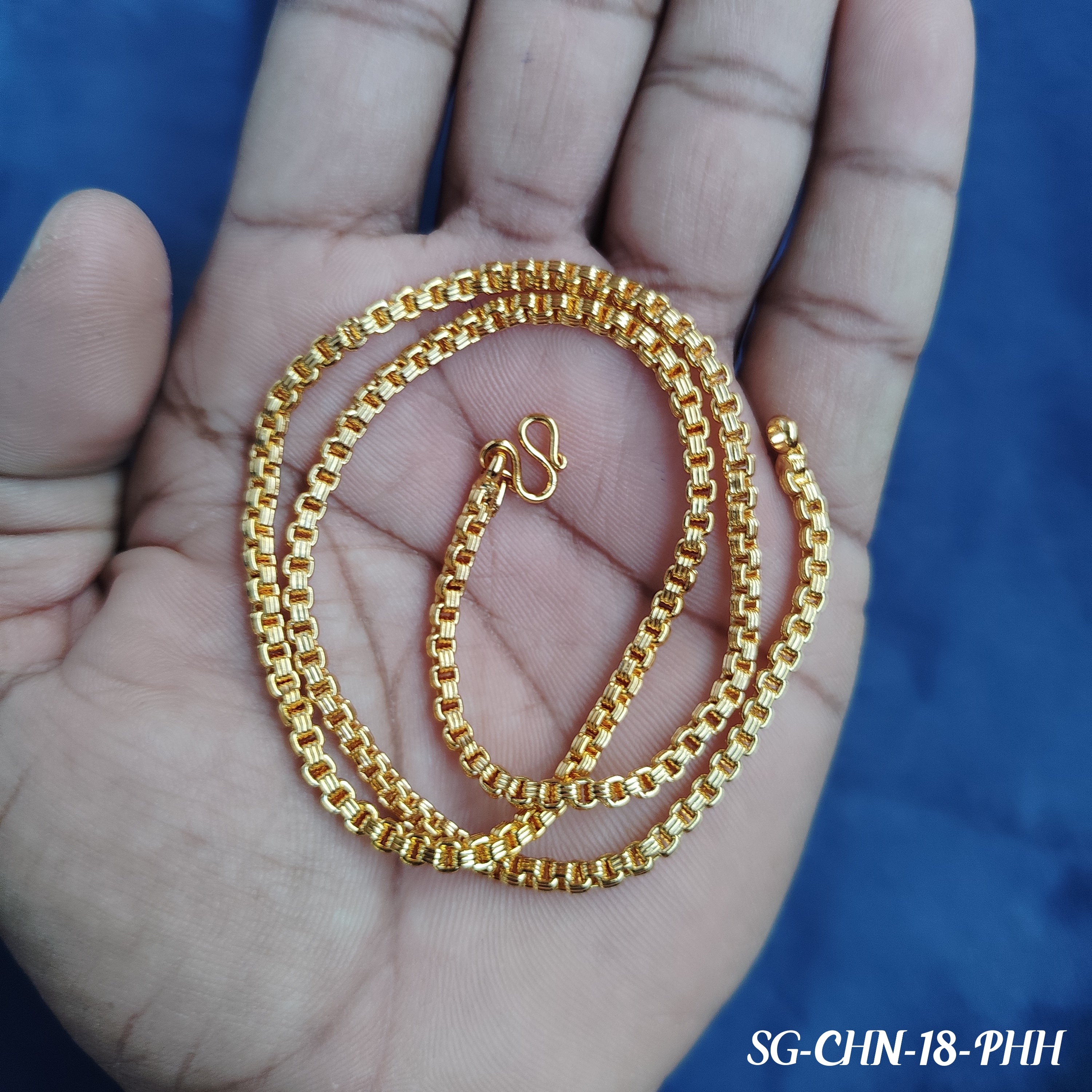 Gold Plated 18-Inch Daily Wear Chain for Men – Simple, Stylish & Long-Lasting