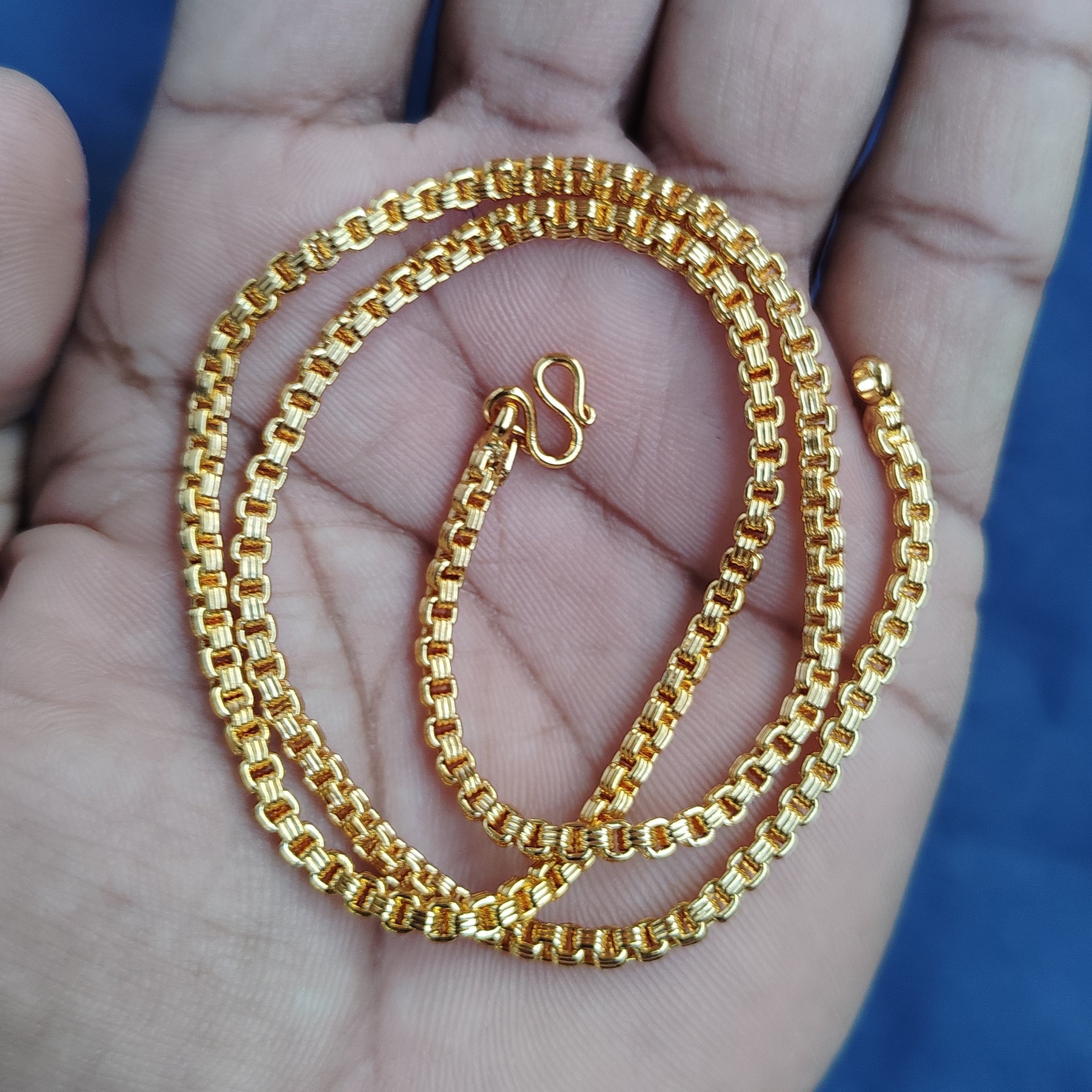 Gold Plated 18-Inch Daily Wear Chain for Men – Simple, Stylish & Long-Lasting