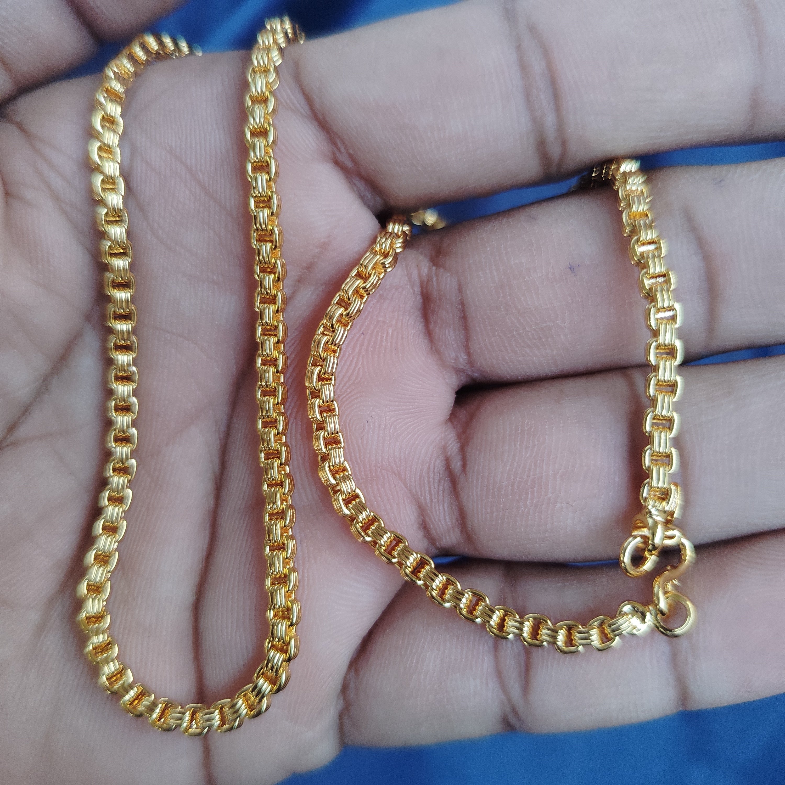 Gold Plated 18-Inch Daily Wear Chain for Men – Simple, Stylish & Long-Lasting