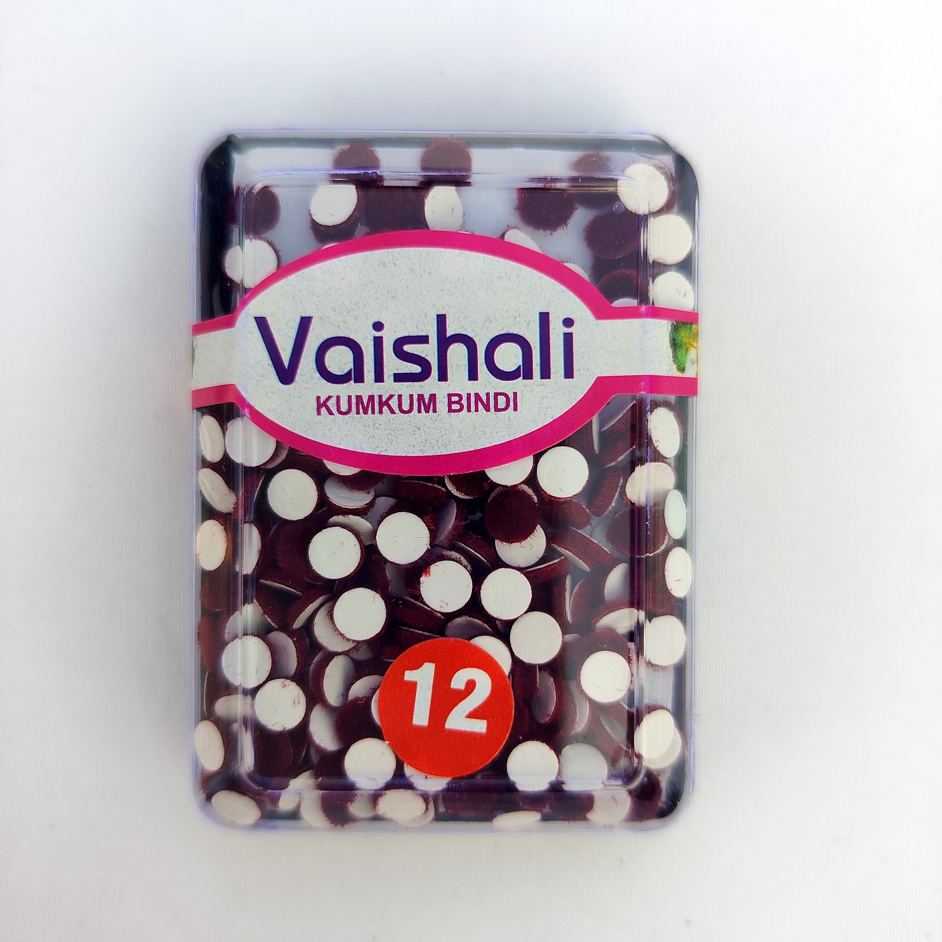 Traditional Maroon Kumkum Bindi Round Bindi 1 Pack