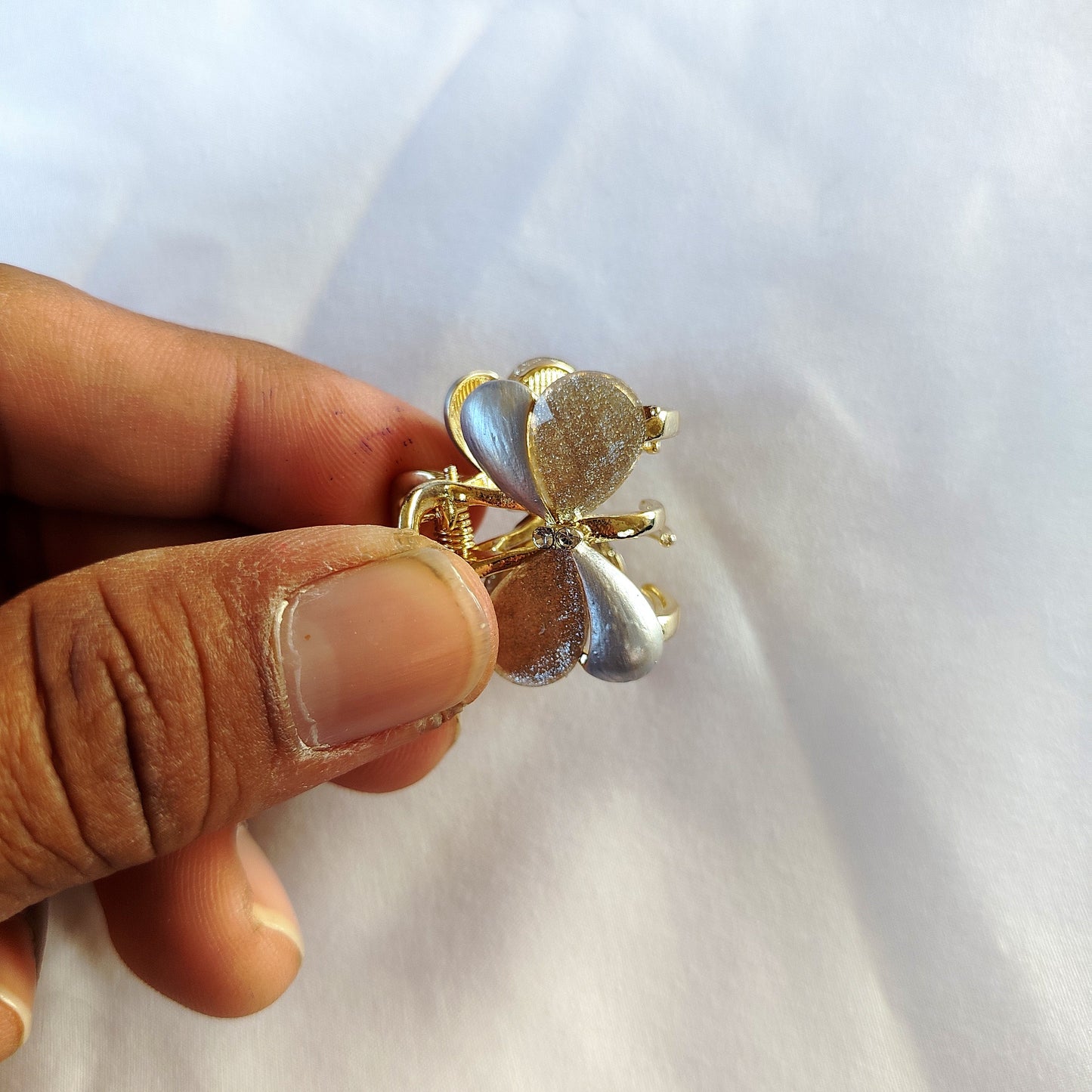 Butterfly Hair Clip - Glitter & Pearl Finish