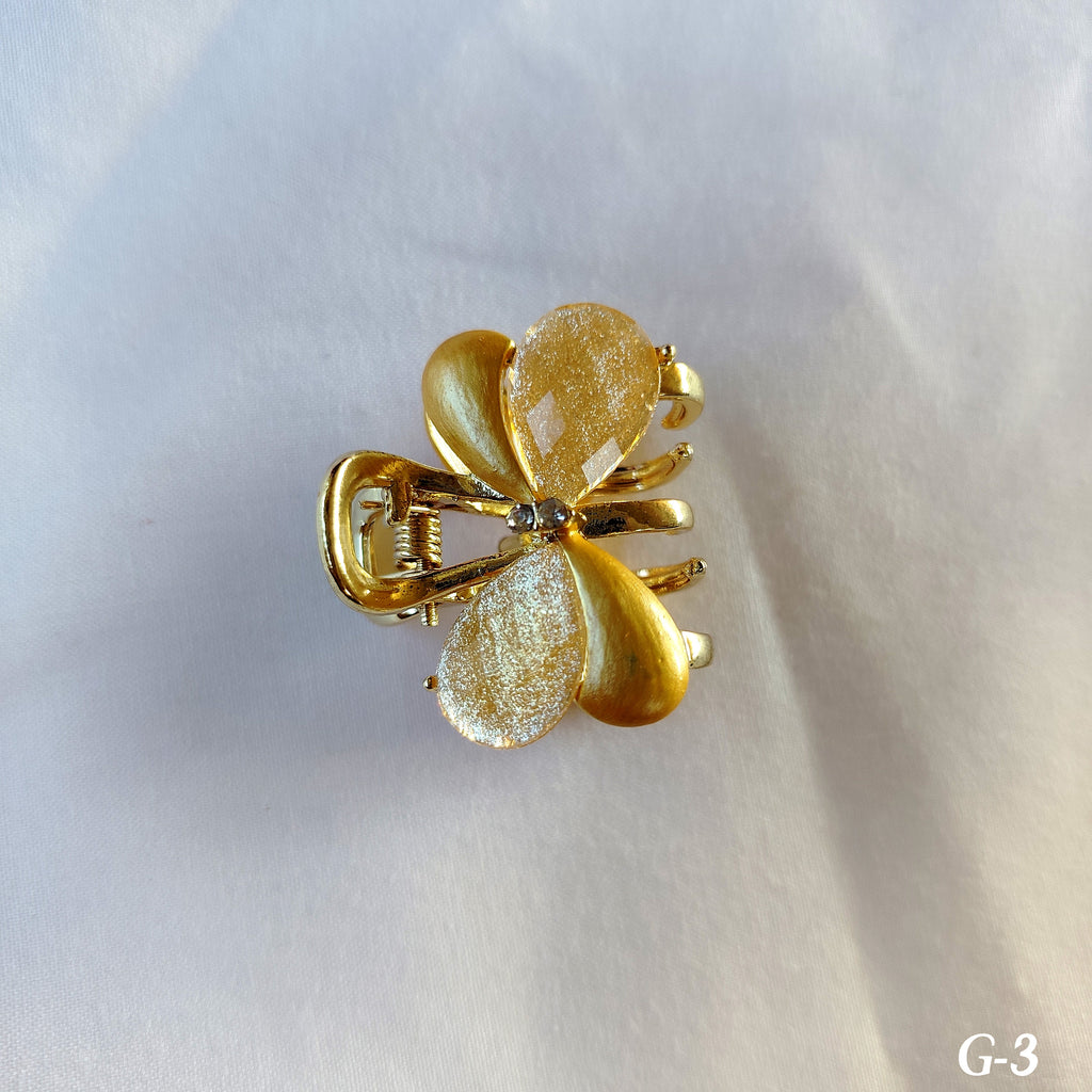 Butterfly Hair Clip - Glitter & Pearl Finish