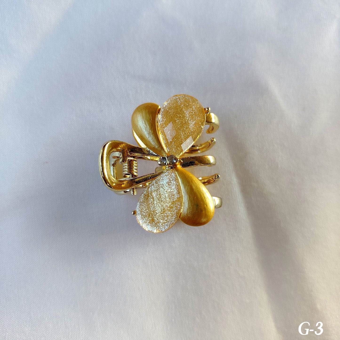 Butterfly Hair Clip - Glitter & Pearl Finish