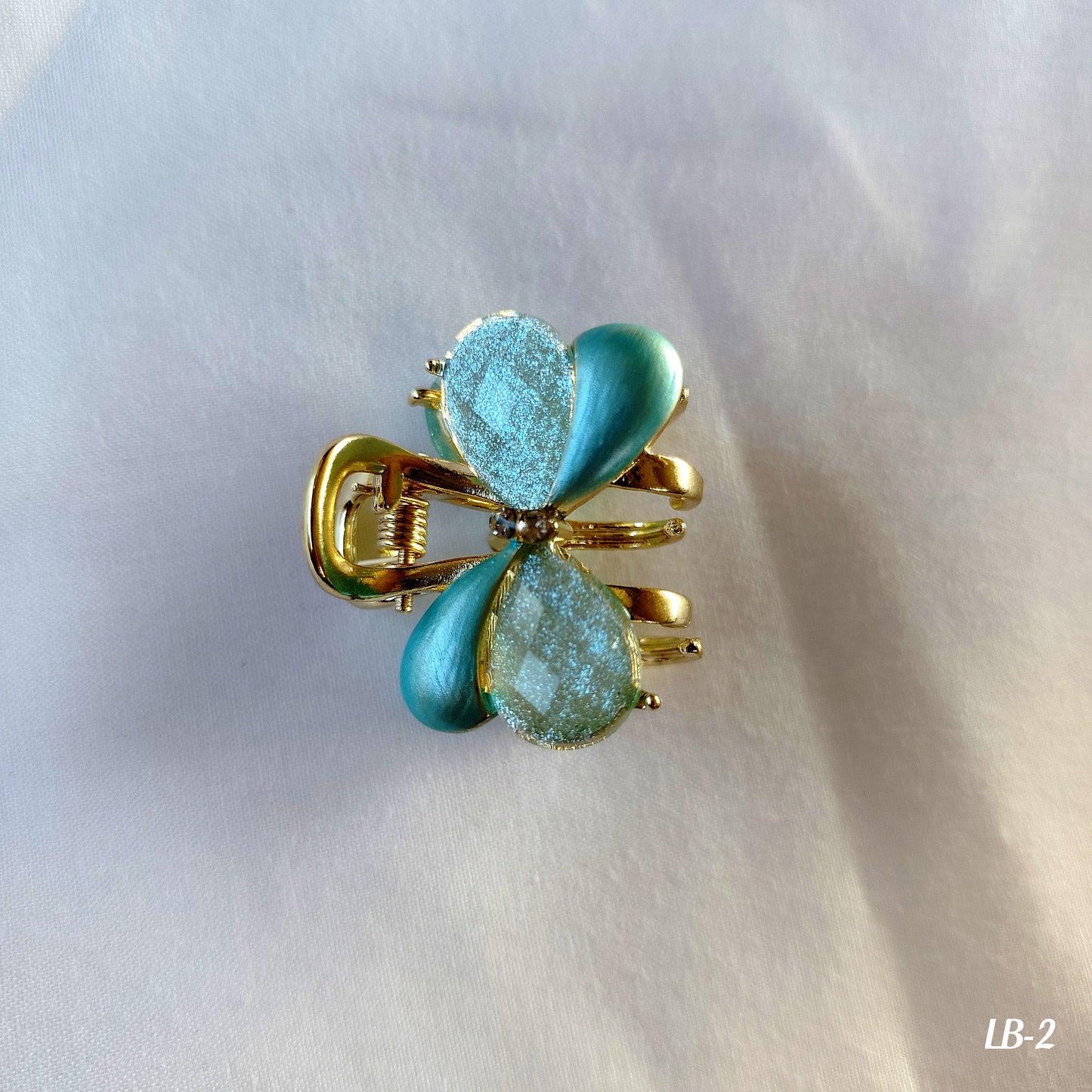 Butterfly Hair Clip - Glitter & Pearl Finish