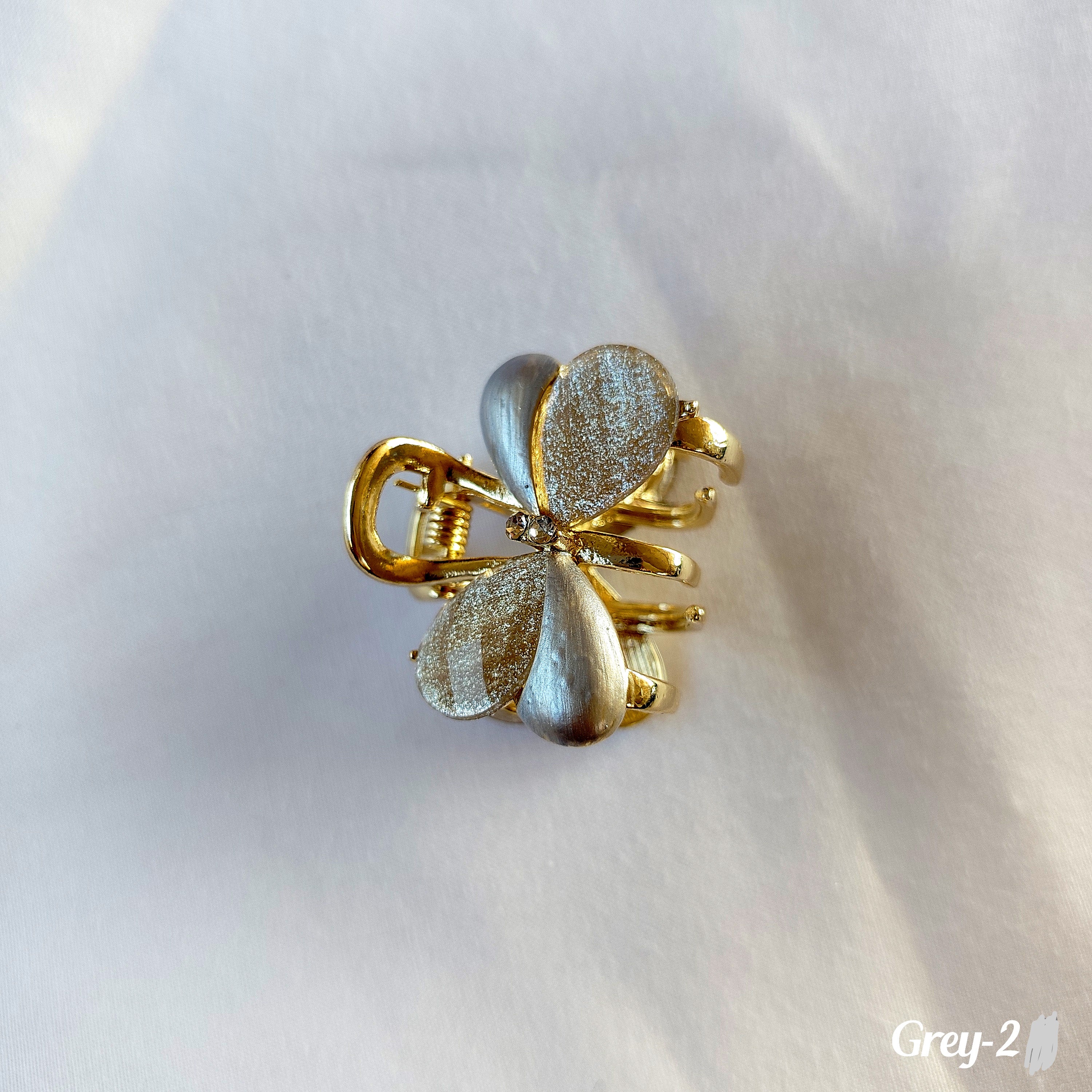Butterfly Hair Clip - Glitter & Pearl Finish