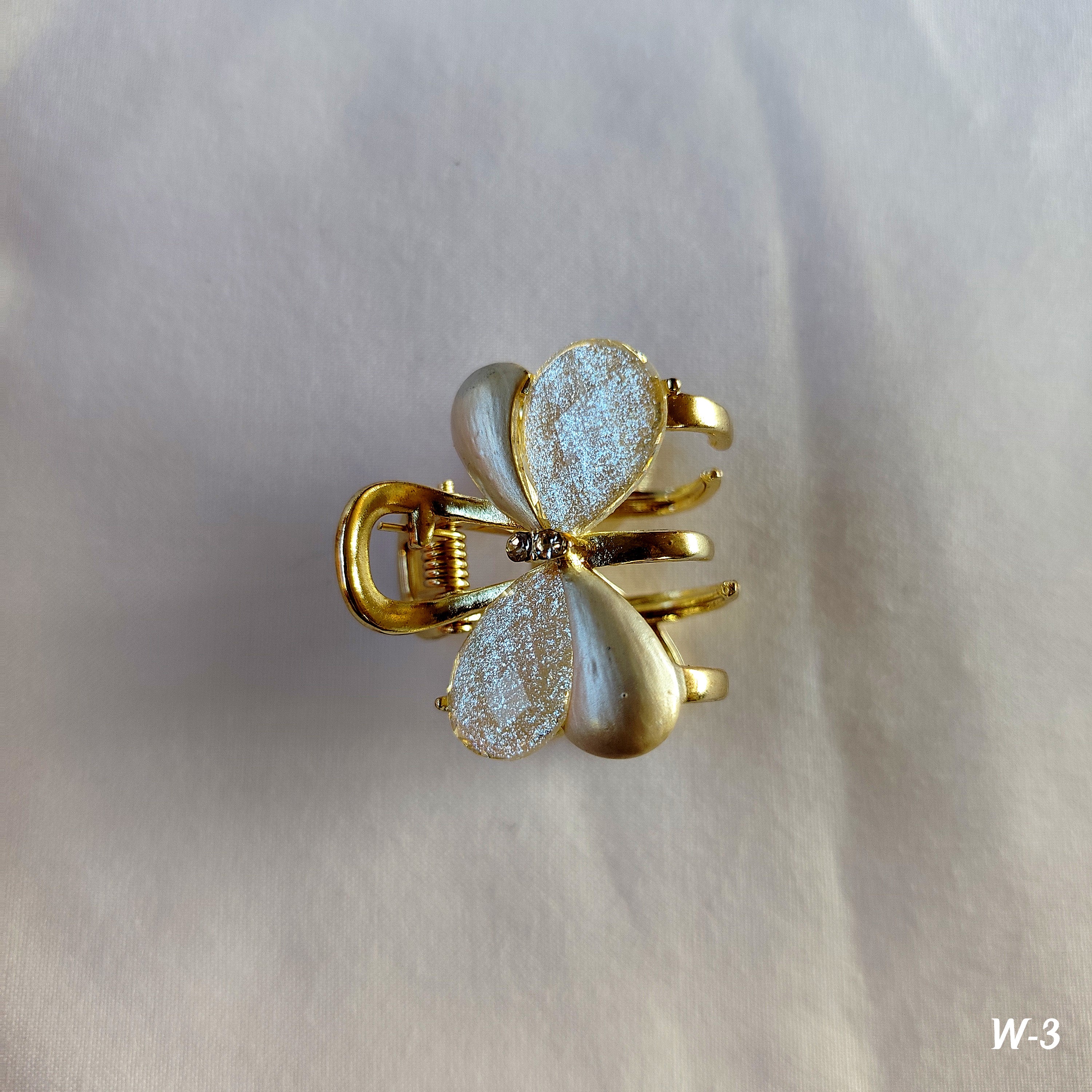 Butterfly Hair Clip - Glitter & Pearl Finish