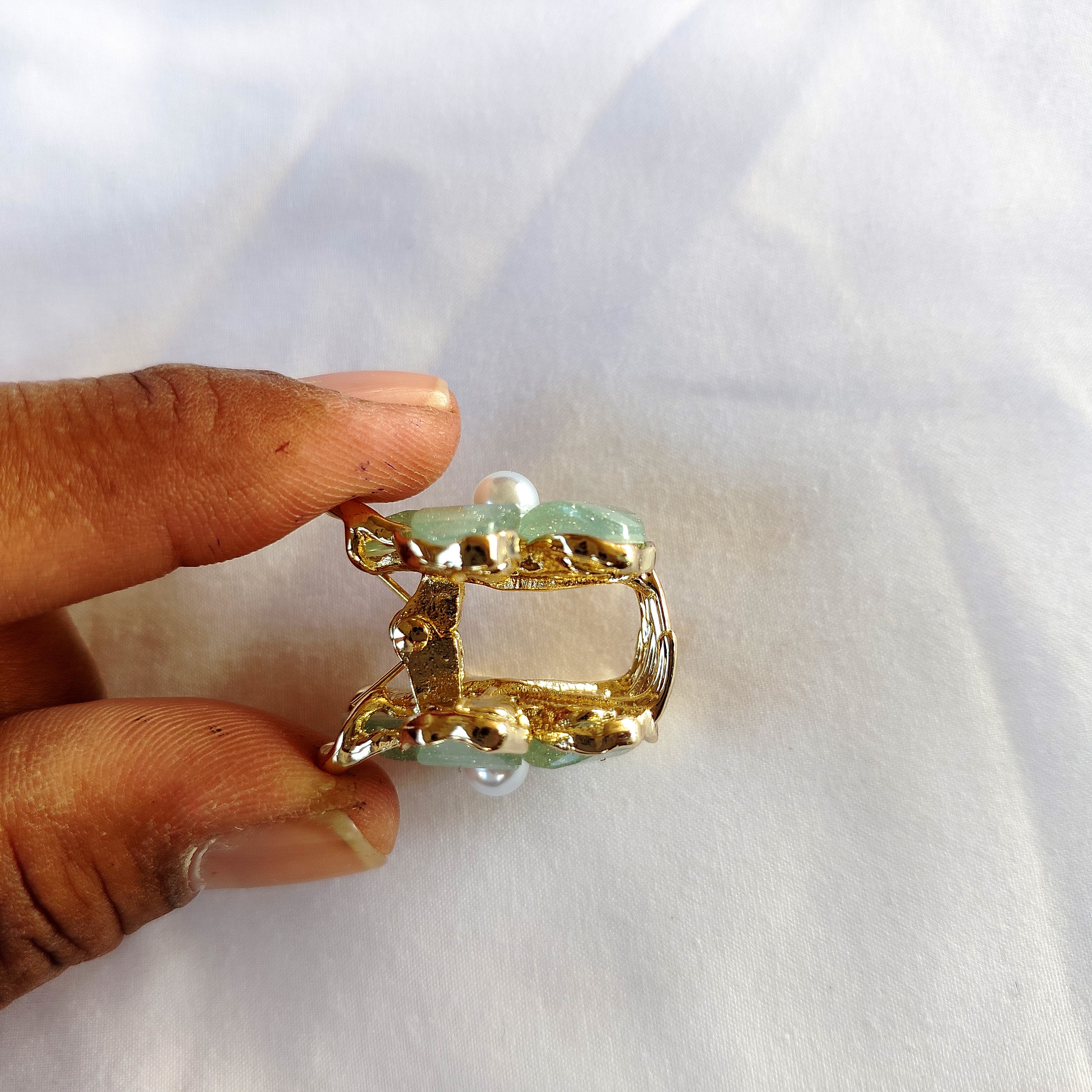 Butterfly Hair Clip - Glitter & Pearl Finish