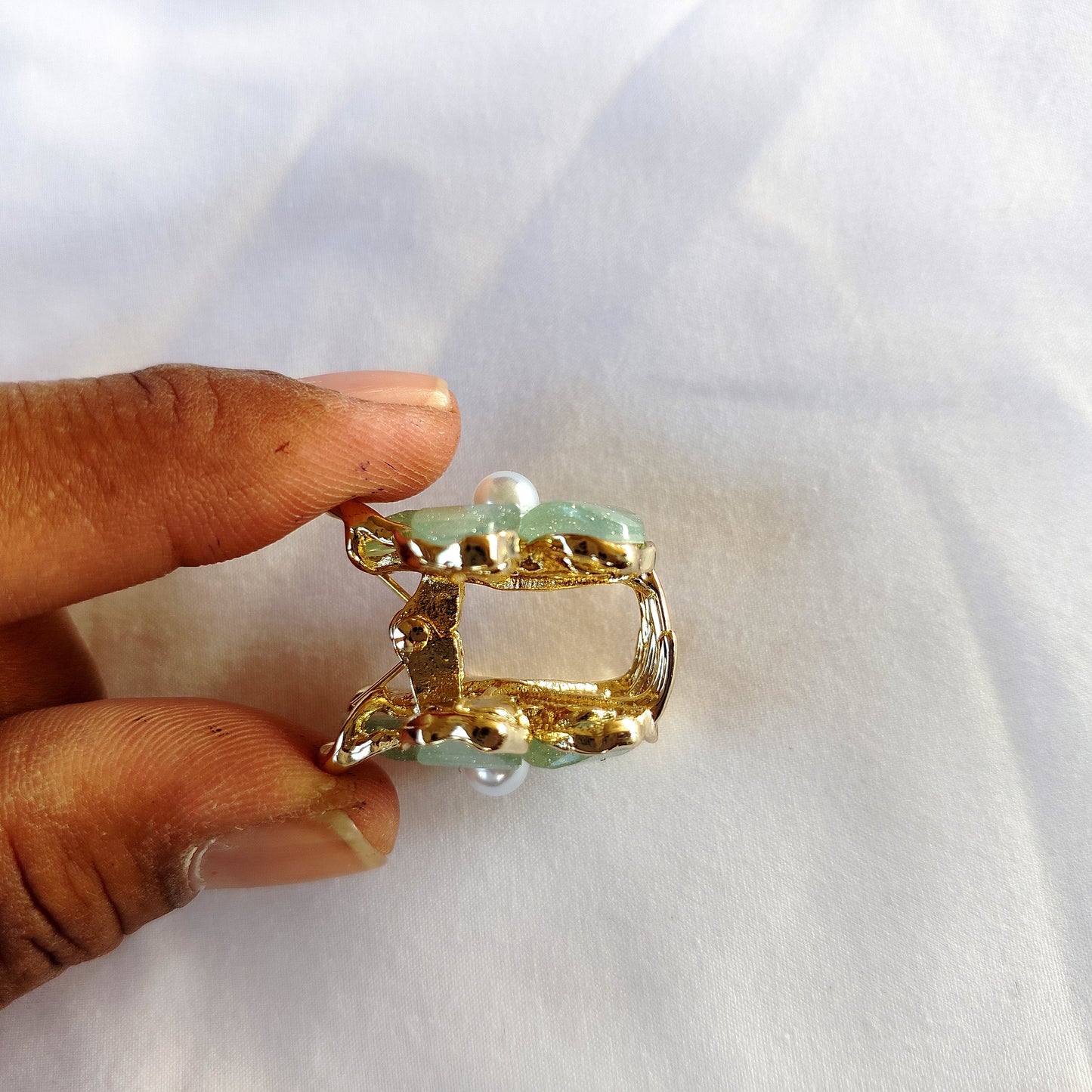 Butterfly Hair Clip - Glitter & Pearl Finish