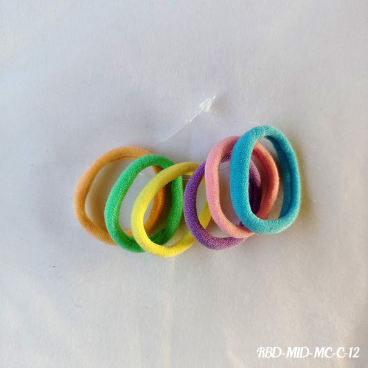 Soft Velvet Hair Bands - Multicolor Pack of 6