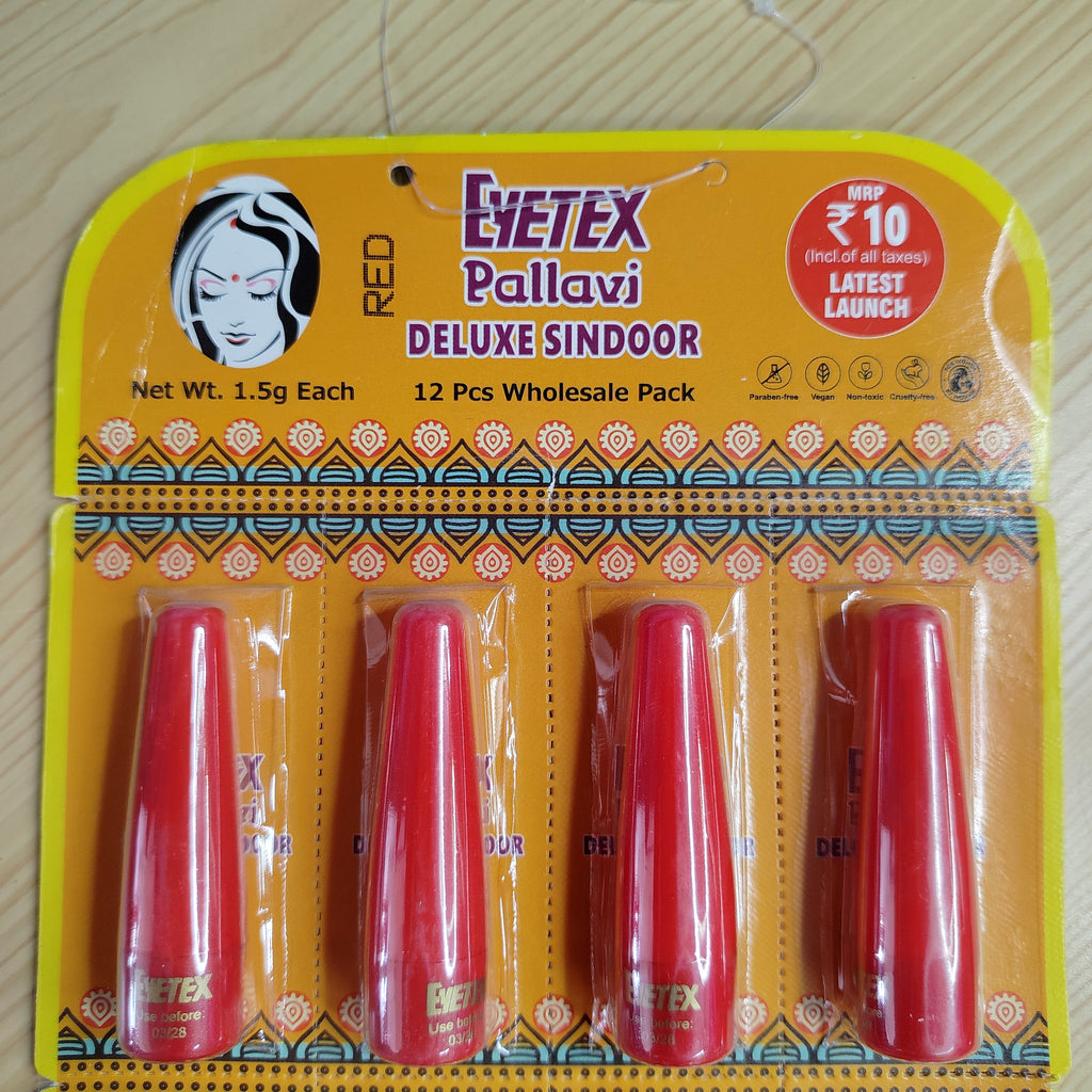 EYETEX Pallavi Deluxe Sindoor - Red Vermillion Powder 1.5g