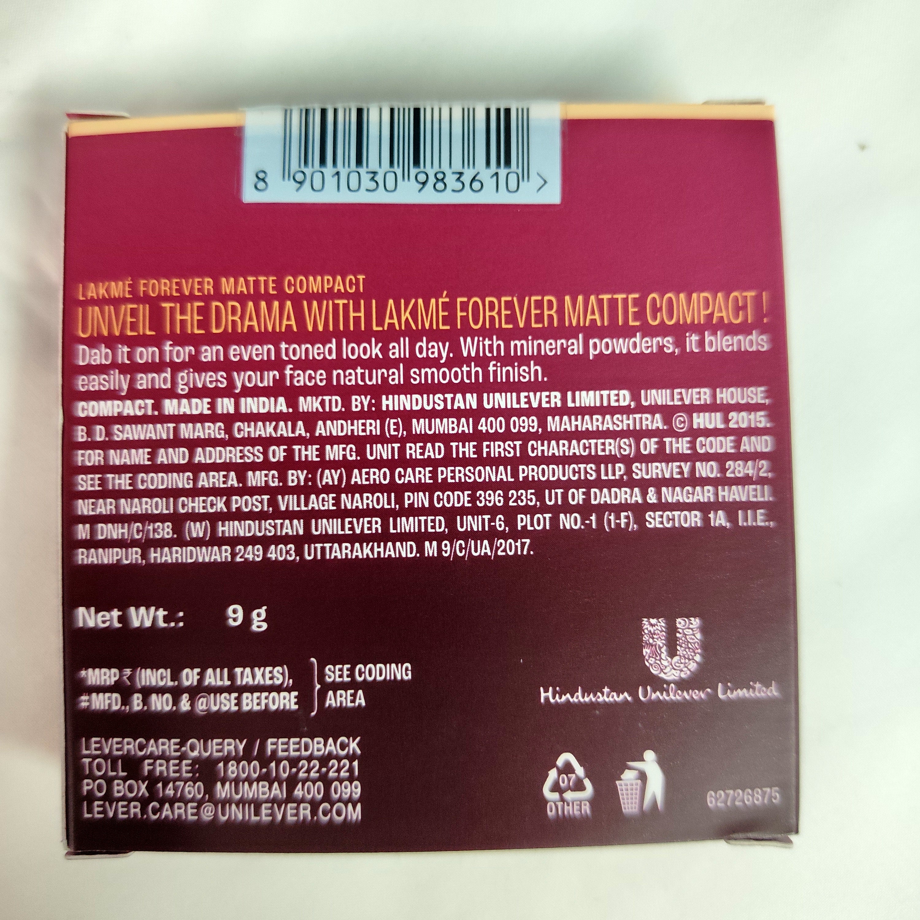 Lakmé Forever Matte Compact - The Original Collection (9g)