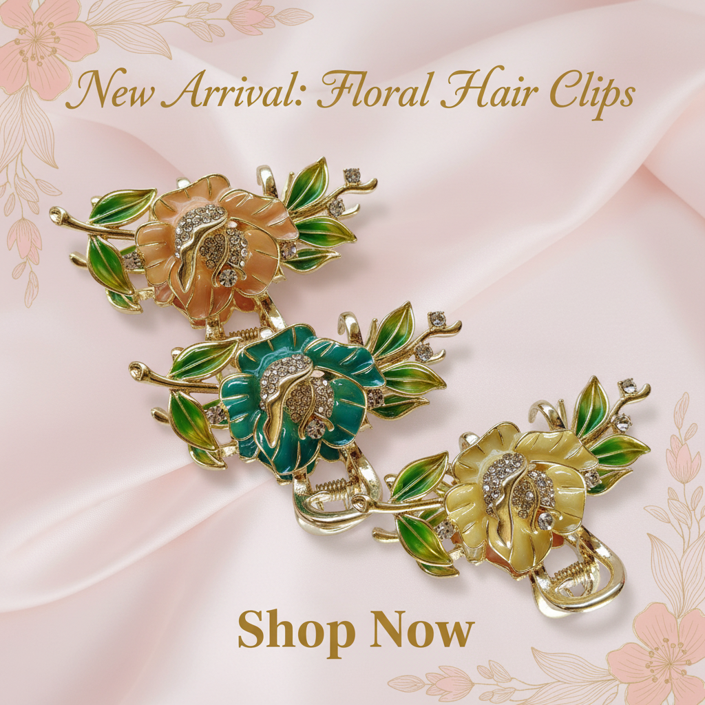 Floral Hair Clips Instagram Banner
