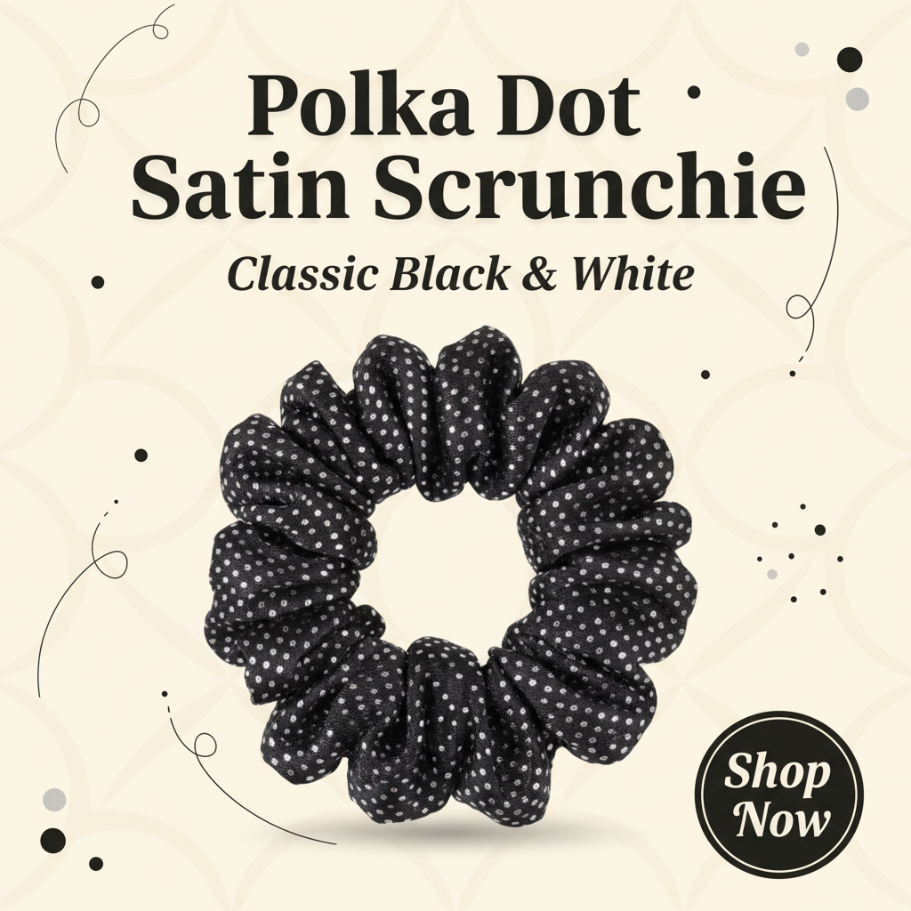 Polka Dot Satin Scrunchie Advertisement