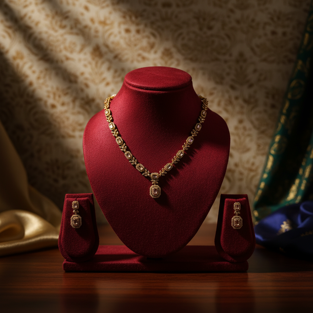 Premium Gold-Plated Necklace Set Instagram Banner