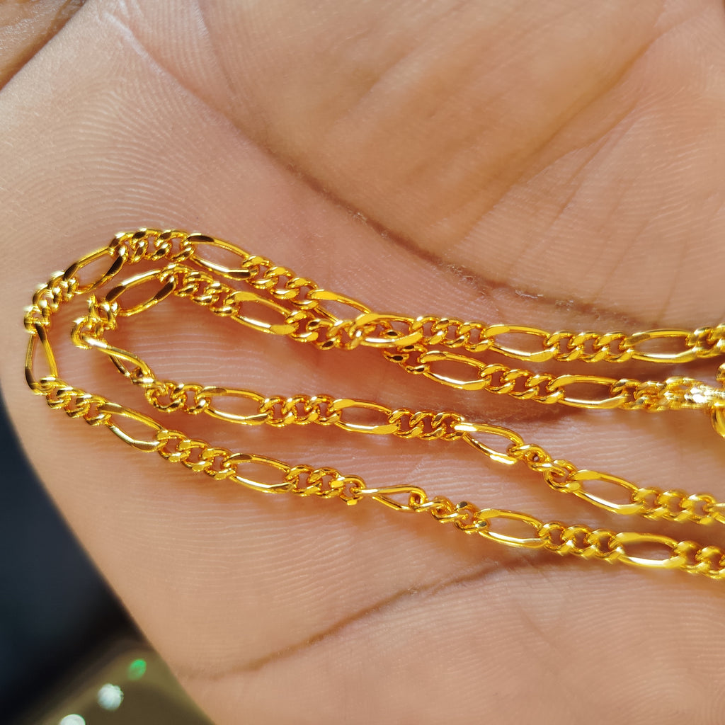 Pure Gold plated chain for men 18 inches