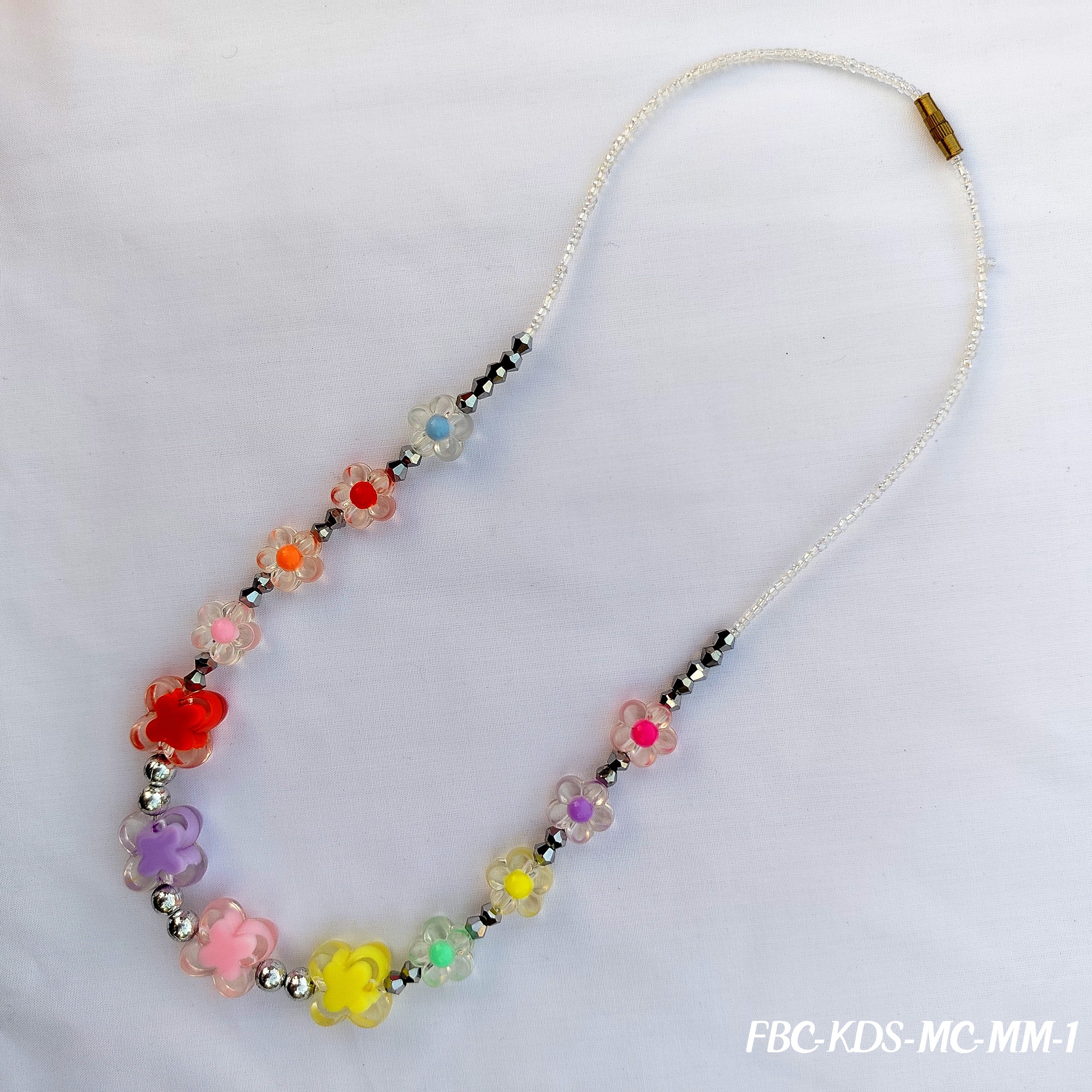Rainbow Flower Beaded Chain