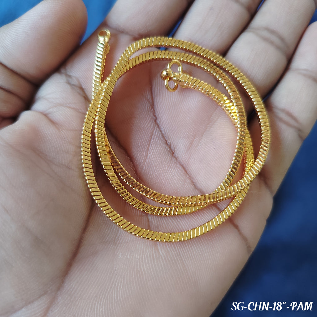 Pure Gold Plated 18 inch Chain for Men – Daily Wear, Lightweight & Trendy
