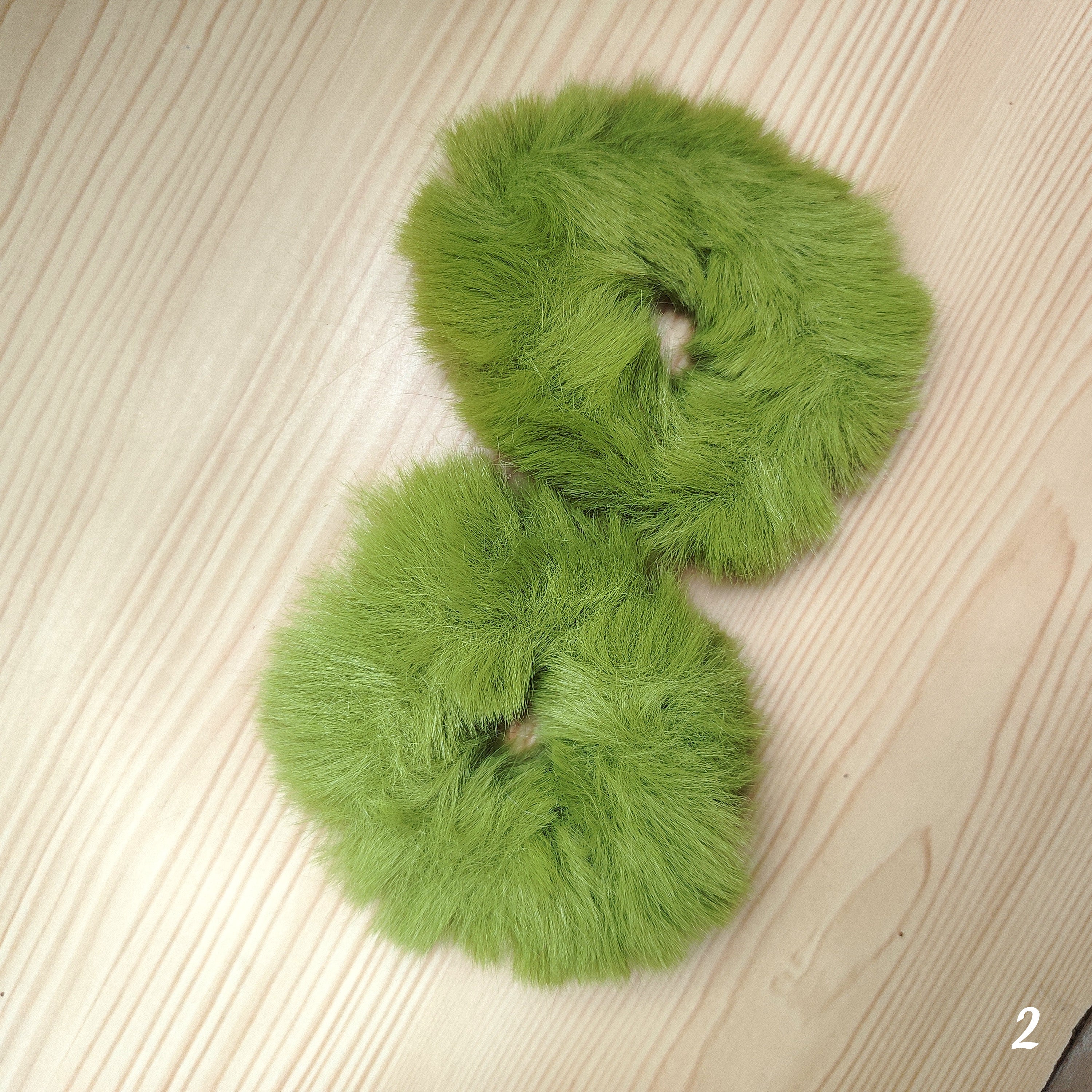 Luxe Faux Fur Hair Scrunchies - Set of 2