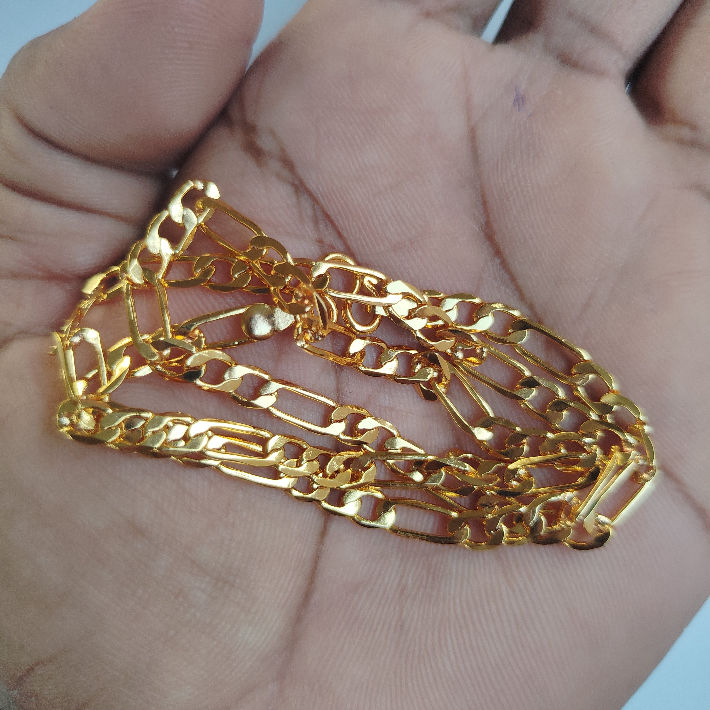 Gold Plated 18-Inch Daily Wear Chain for Men – Simple, Stylish & Long-Lasting