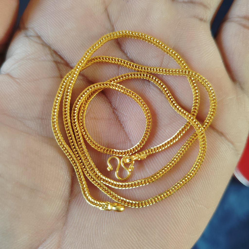 Pure Gold plated 18 inch long Chain for Men and Women