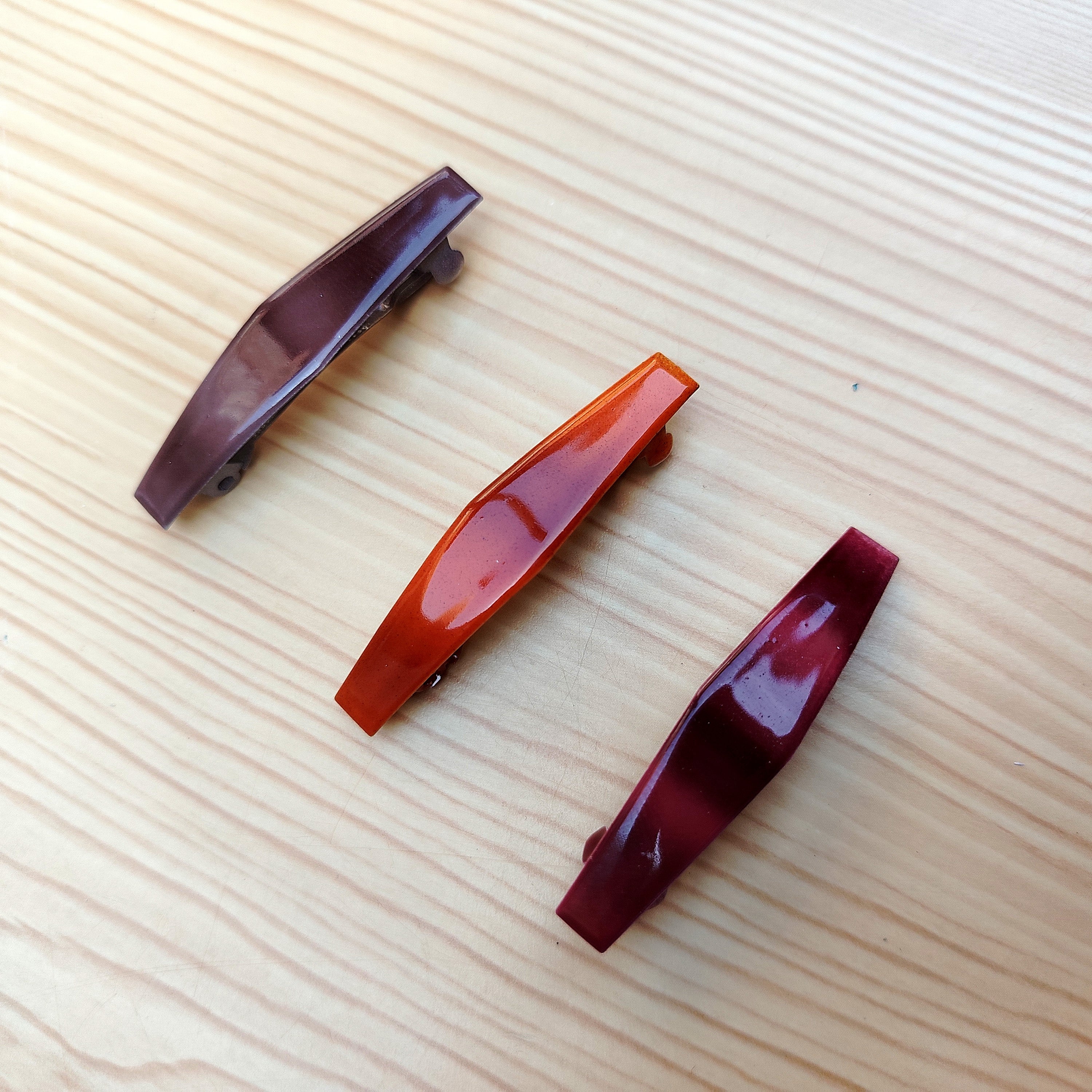 Premium Acrylic Hair Clips - Set of 3