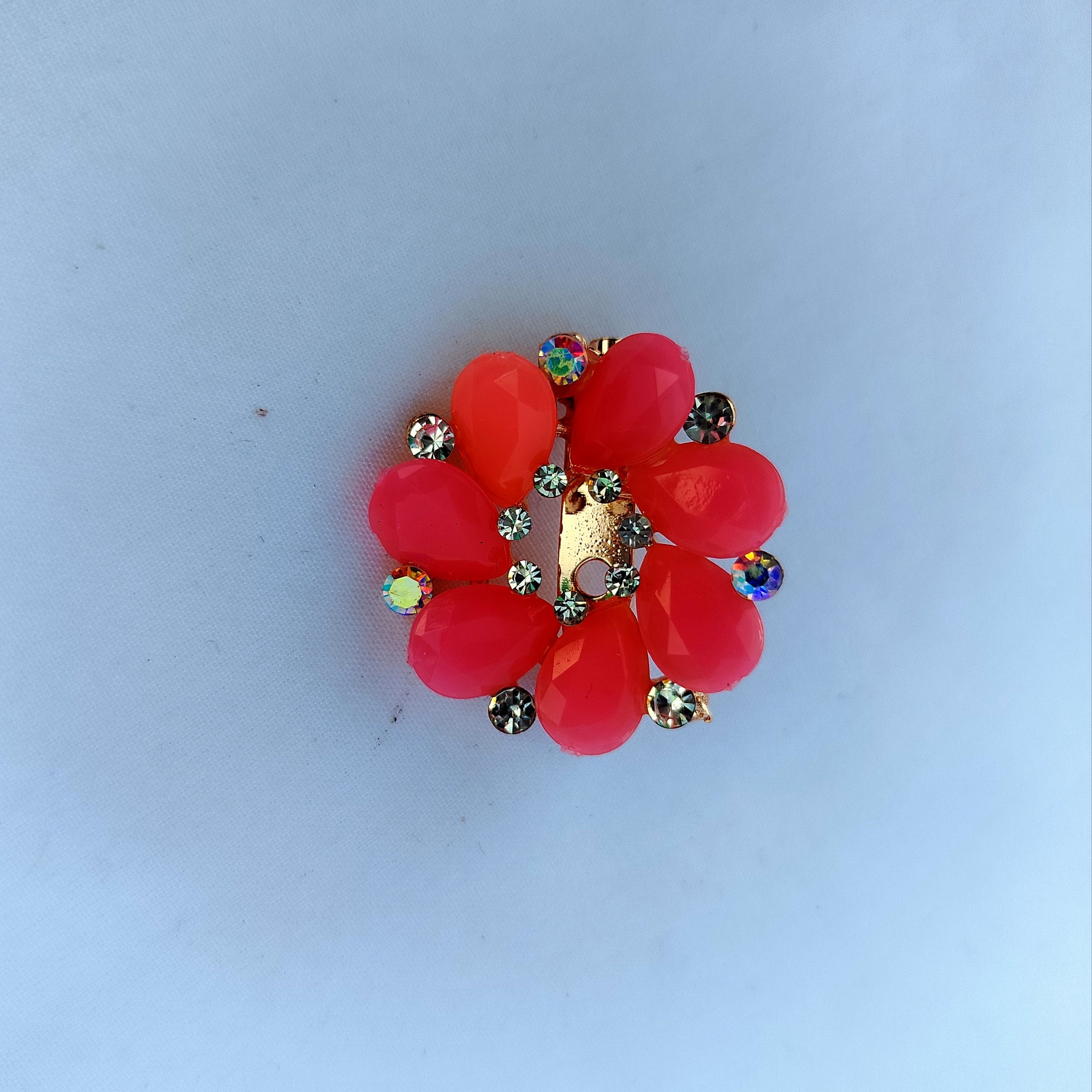 Floral Crystal Saree Clips