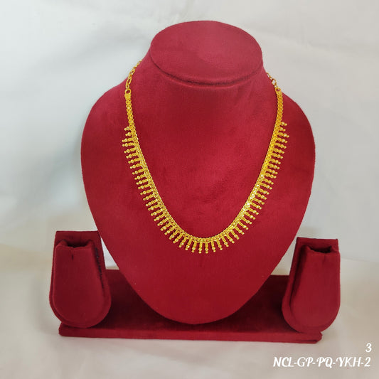 Premium Gold Plated Mango Design Necklace - Traditional Indian Bridal Jewelry