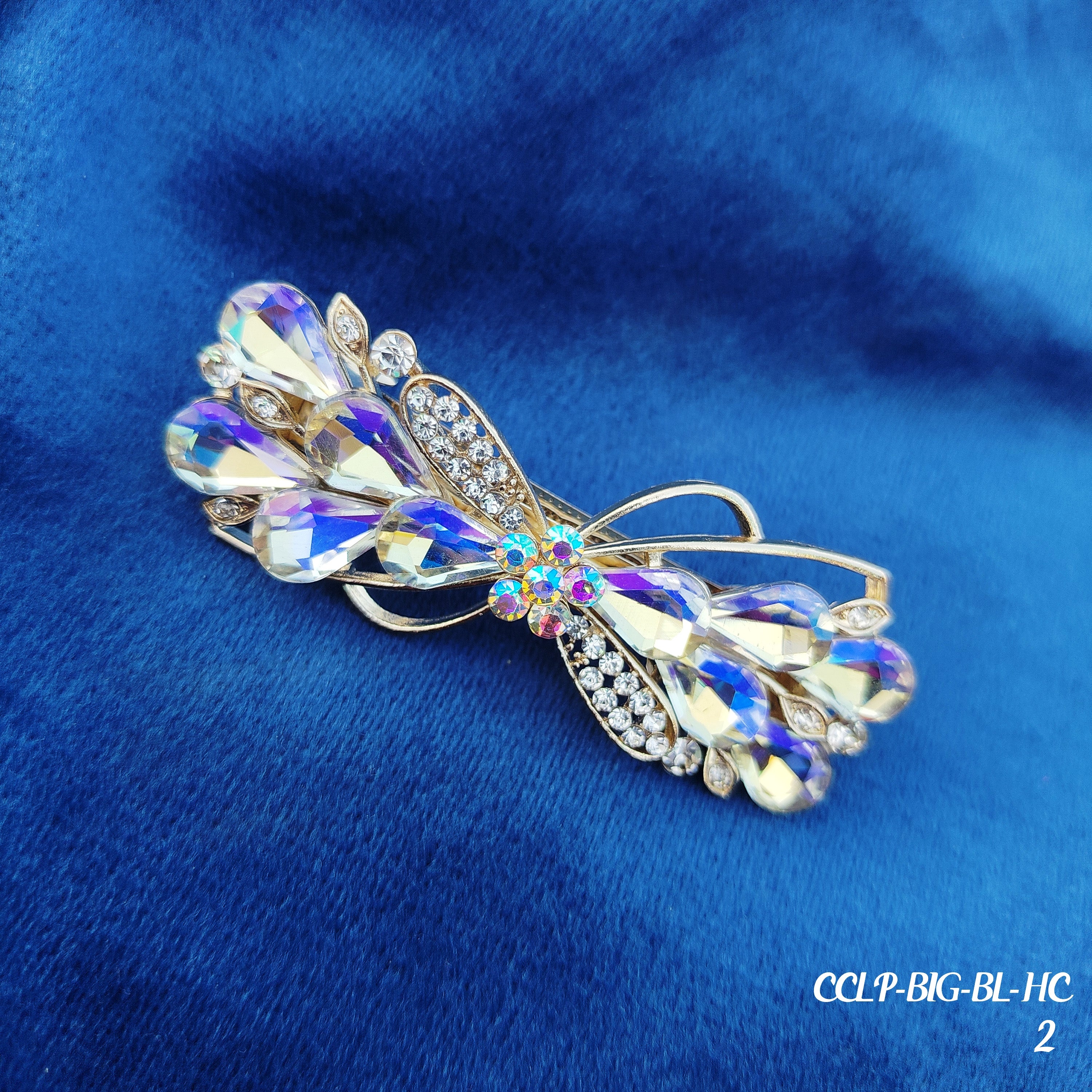 Aurora Crystal Hair Clips for Women with stone design