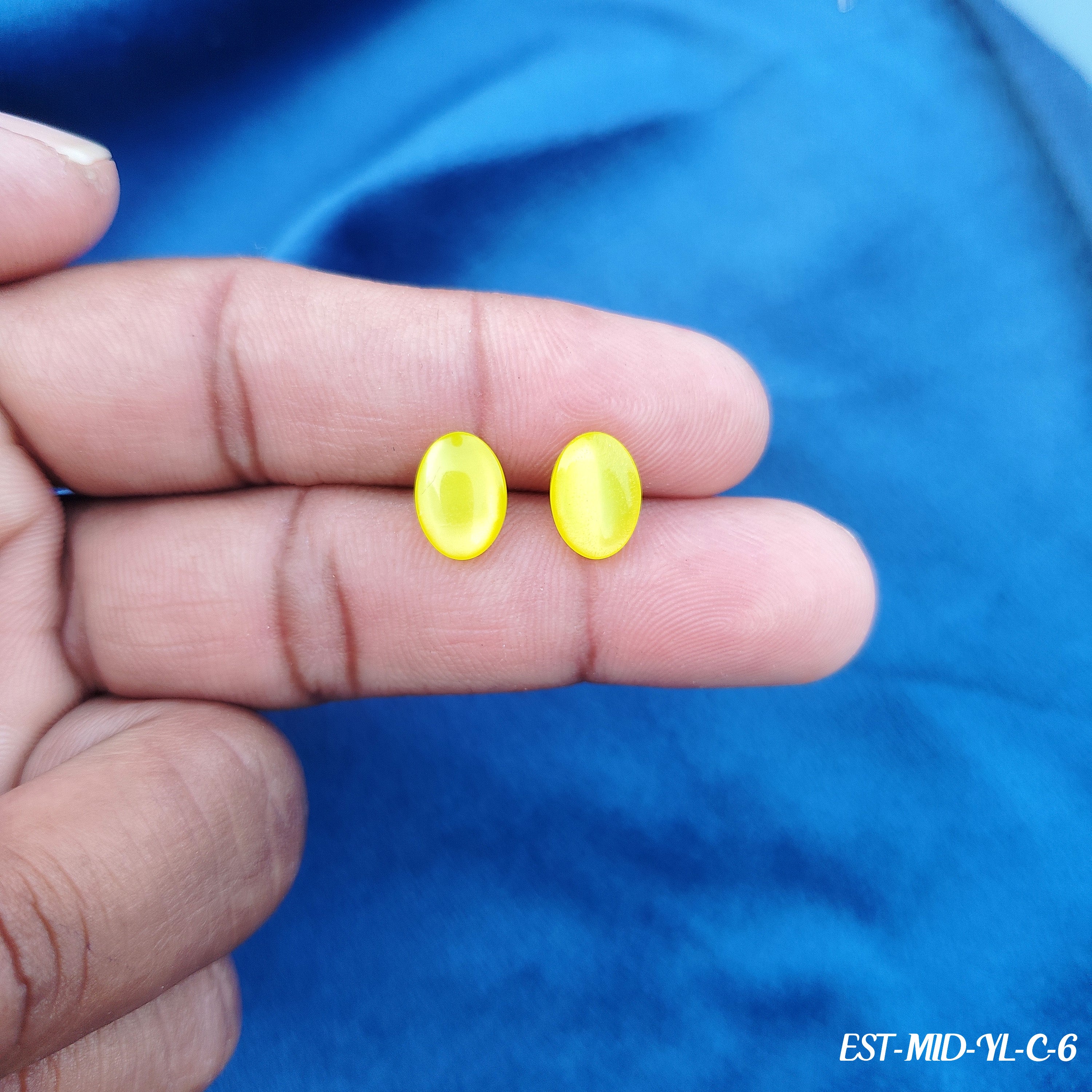 Stunning cat's eye gemstone stud earrings