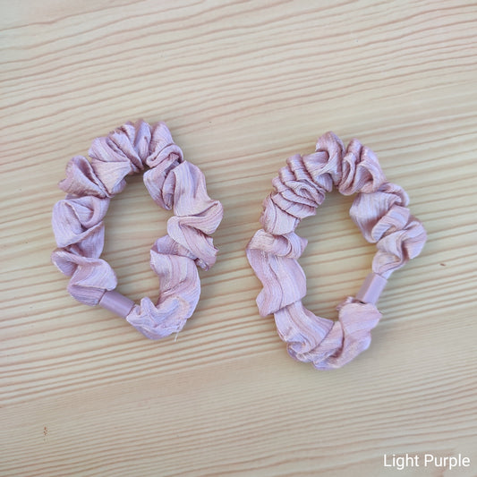 Scrunchie-style rubber bands