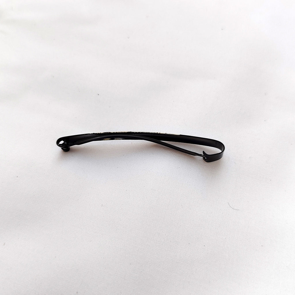 Plain Black Hair Clip - Medium Length