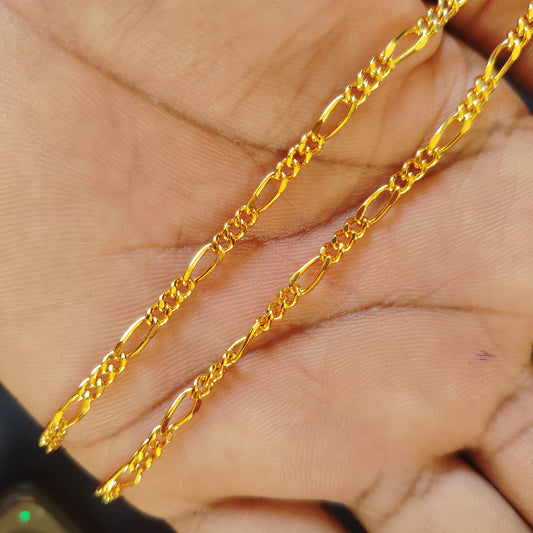 Pure Gold plated chain for men 18 inches