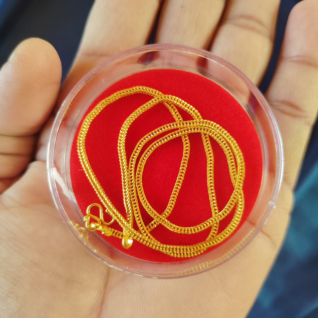 Pure Gold plated 18 inch long Chain for Men and Women