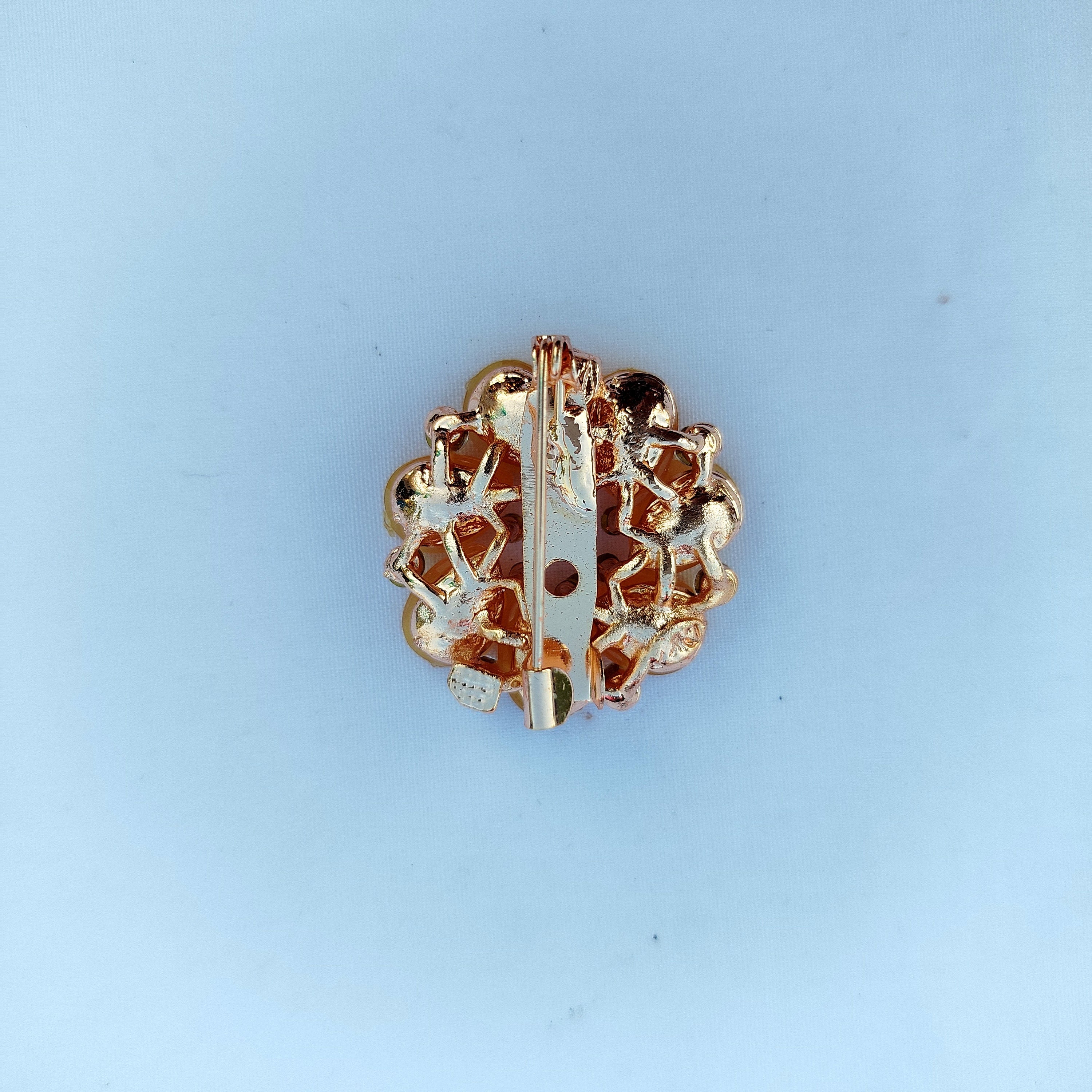 Floral Crystal Saree Clips