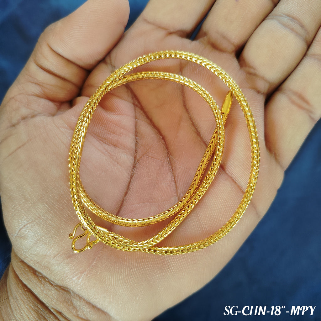 Pure Gold plated daily wear chain 18 inches length