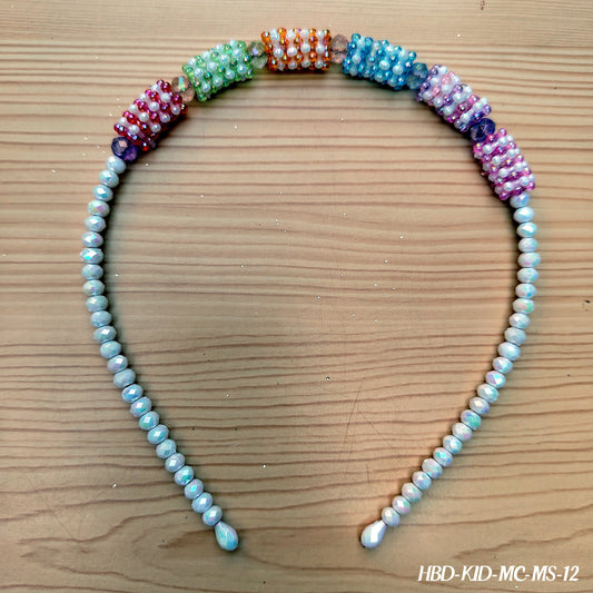Rainbow Multicolor Beaded Hair Band for Kids