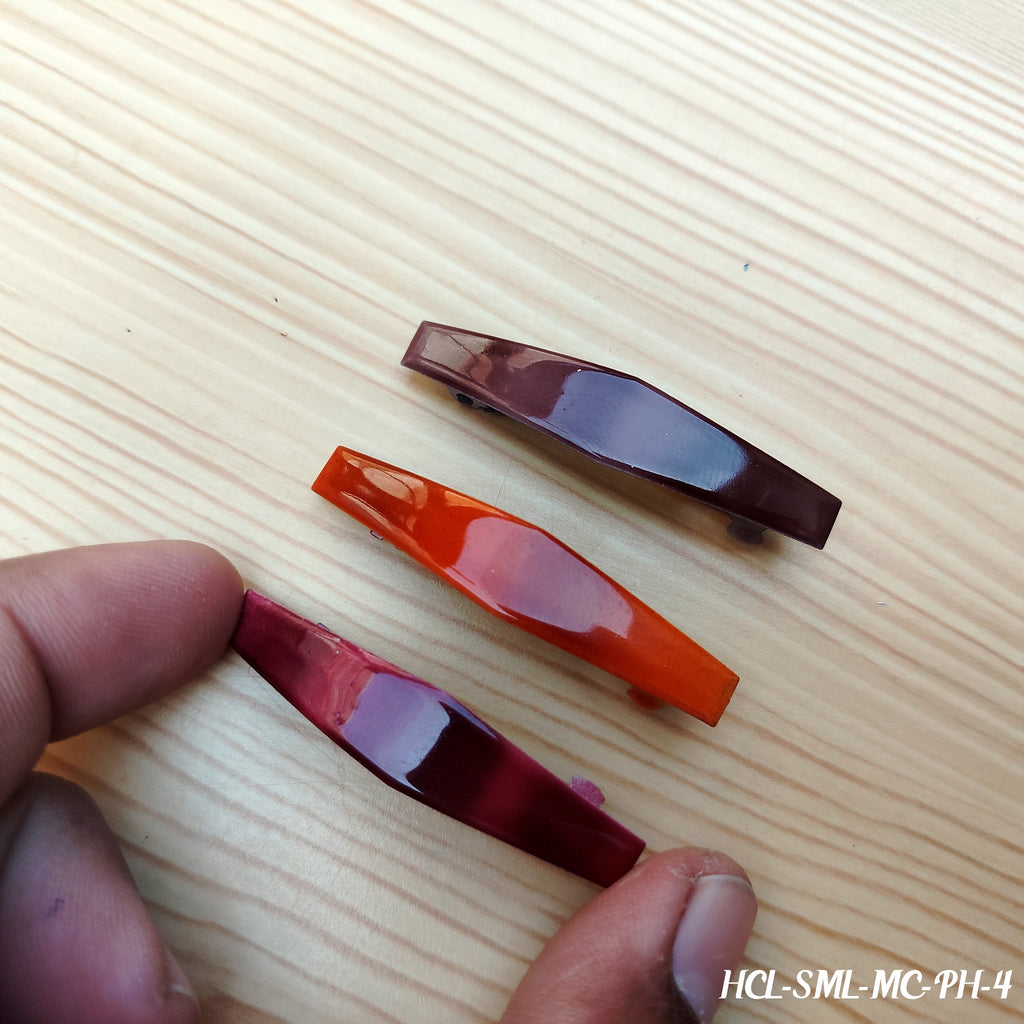 Premium Acrylic Hair Clips - Set of 3