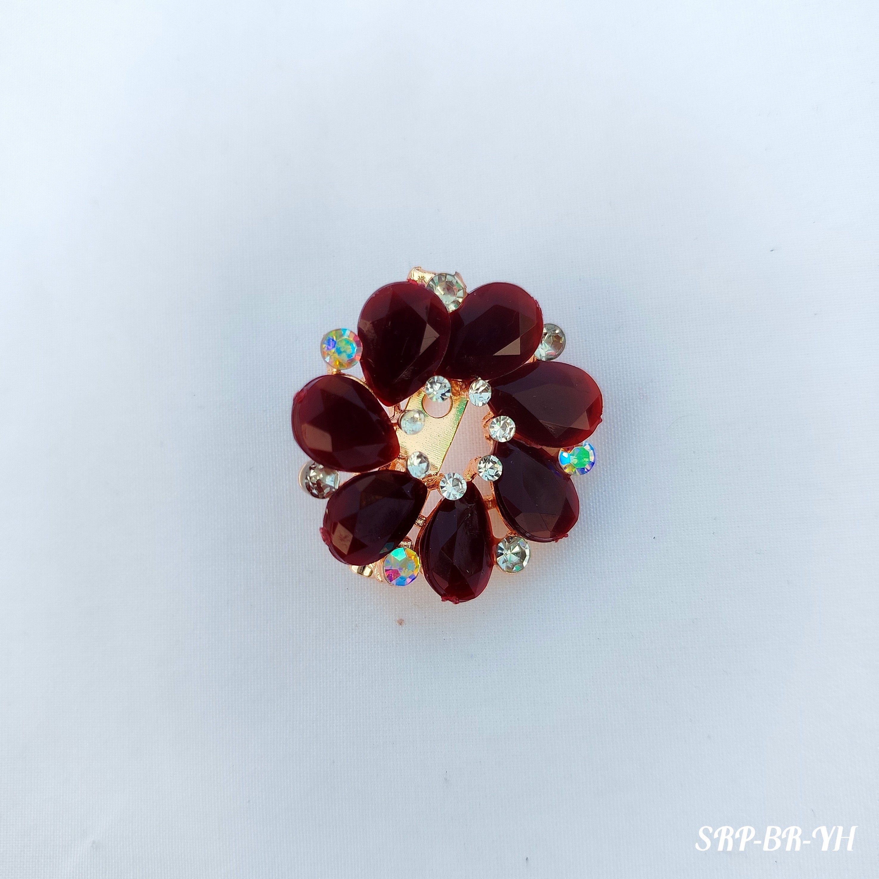 Floral Crystal Saree Clips