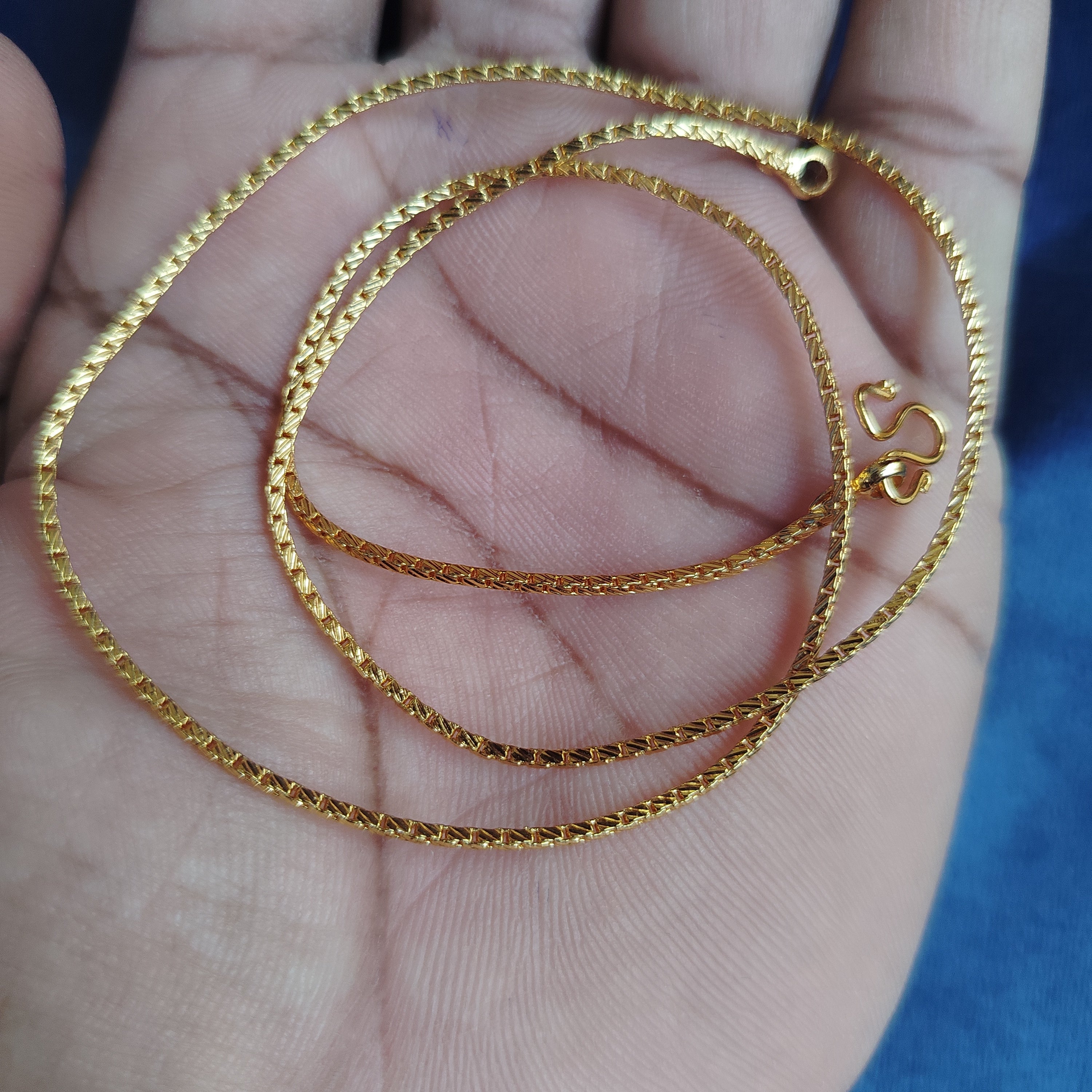 Gold Plated 18-Inch Daily Wear Chain for Men – Simple, Stylish & Long-Lasting