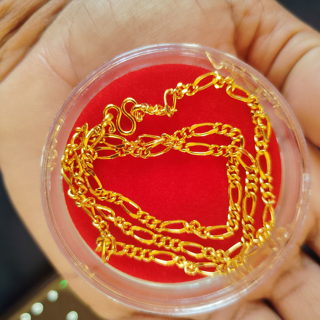 Pure Gold plated chain for men 18 inches