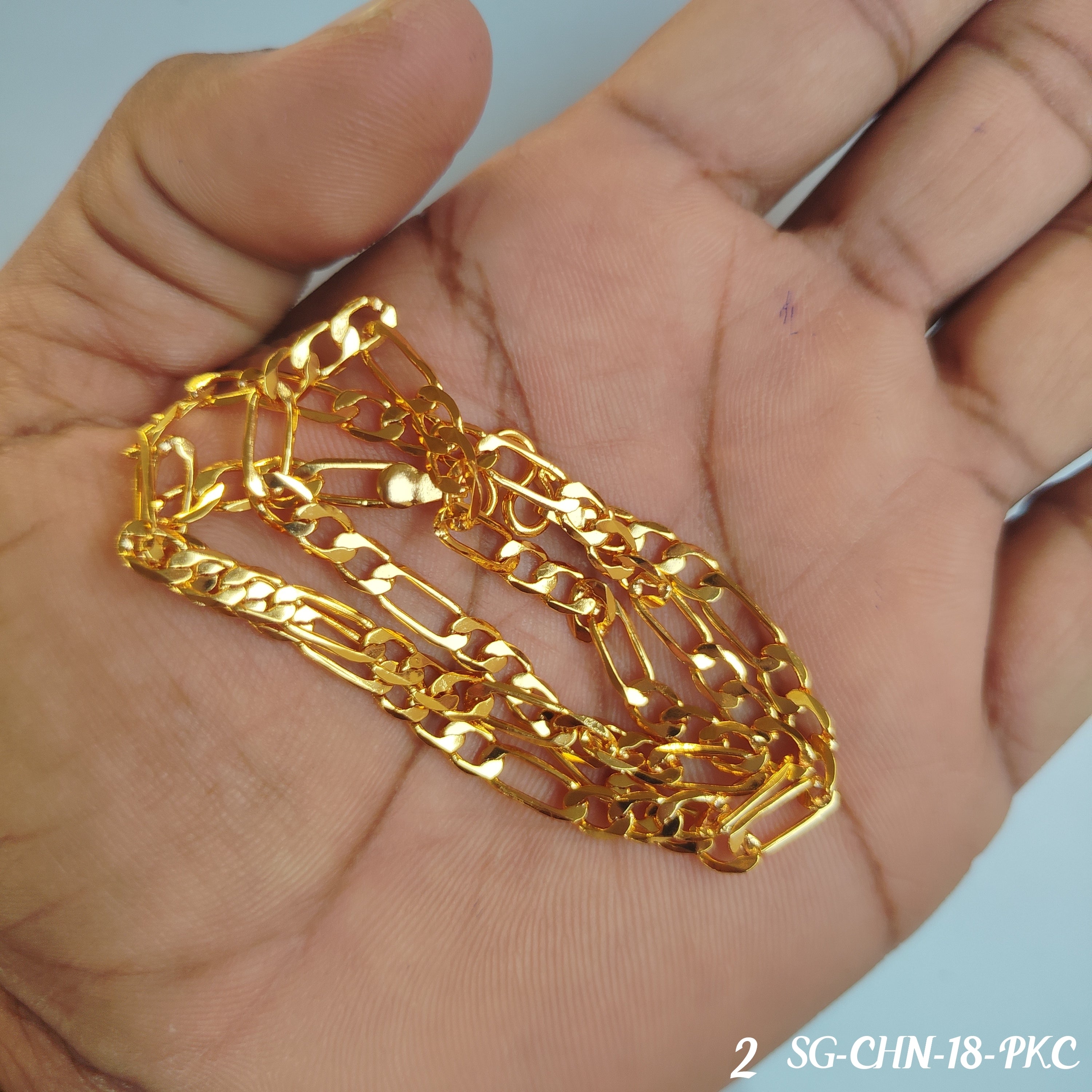 Gold Plated 18-Inch Daily Wear Chain for Men – Simple, Stylish & Long-Lasting