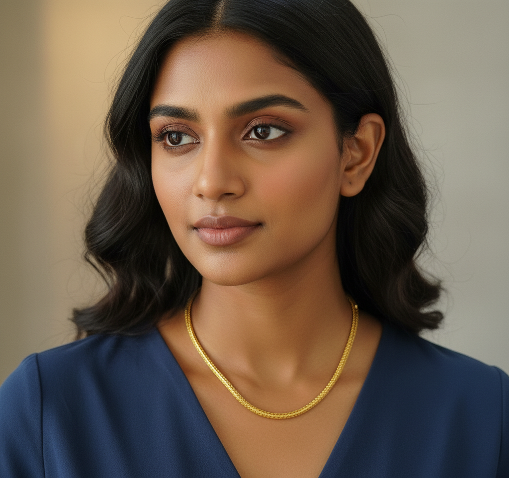 Pure Gold plated daily wear chain 18 inches length