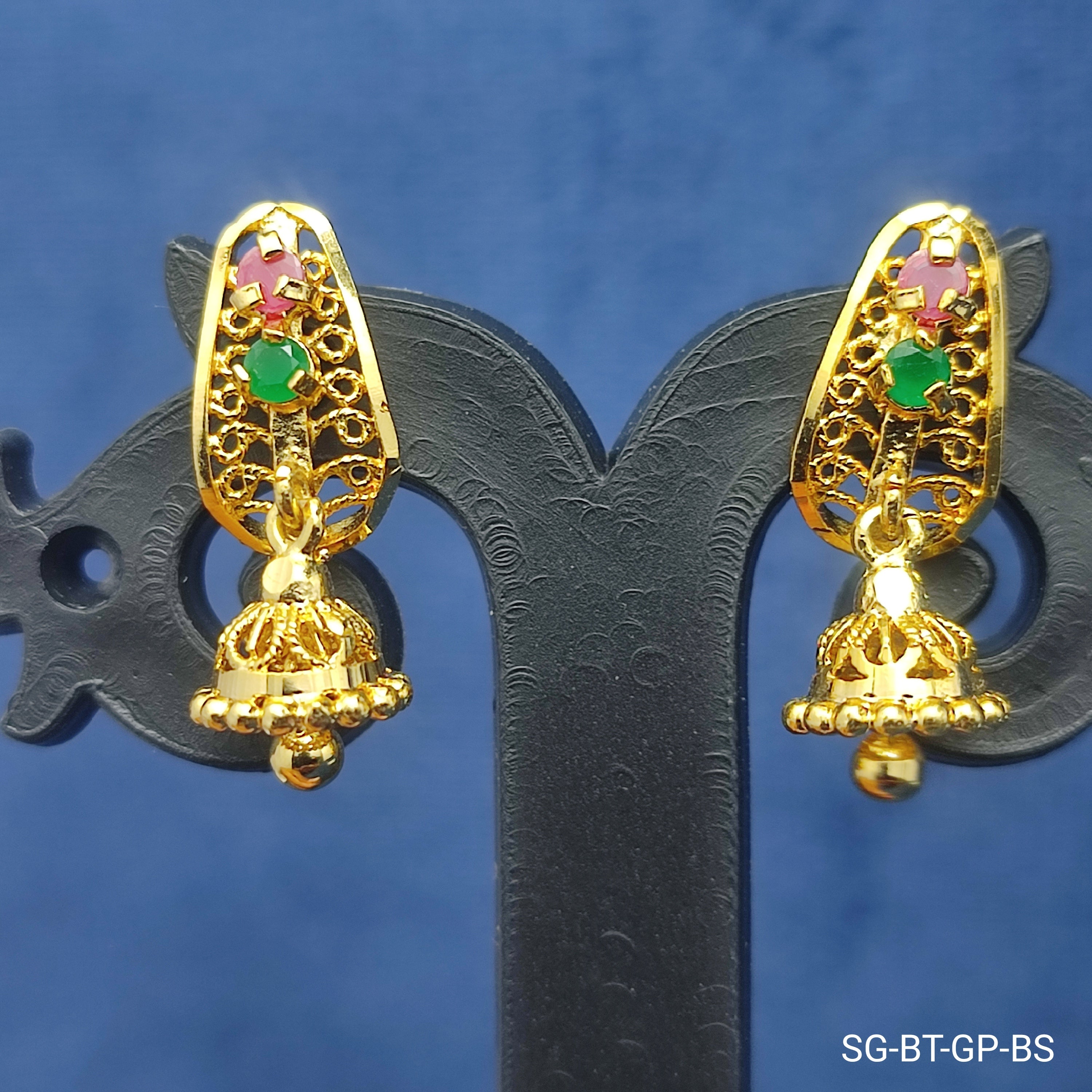 Gold plated Jhumka earrings