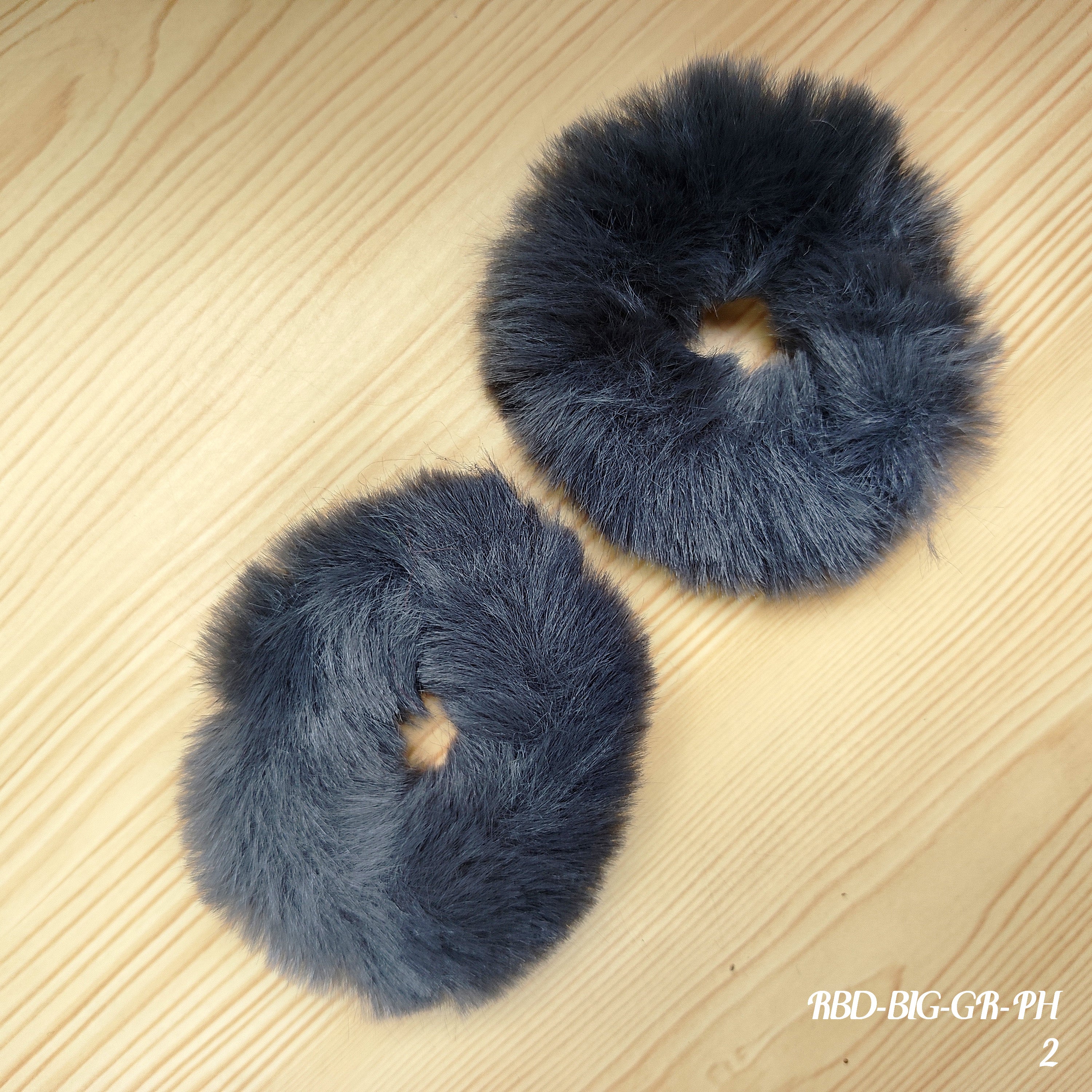 Luxe Faux Fur Hair Scrunchies - Set of 2