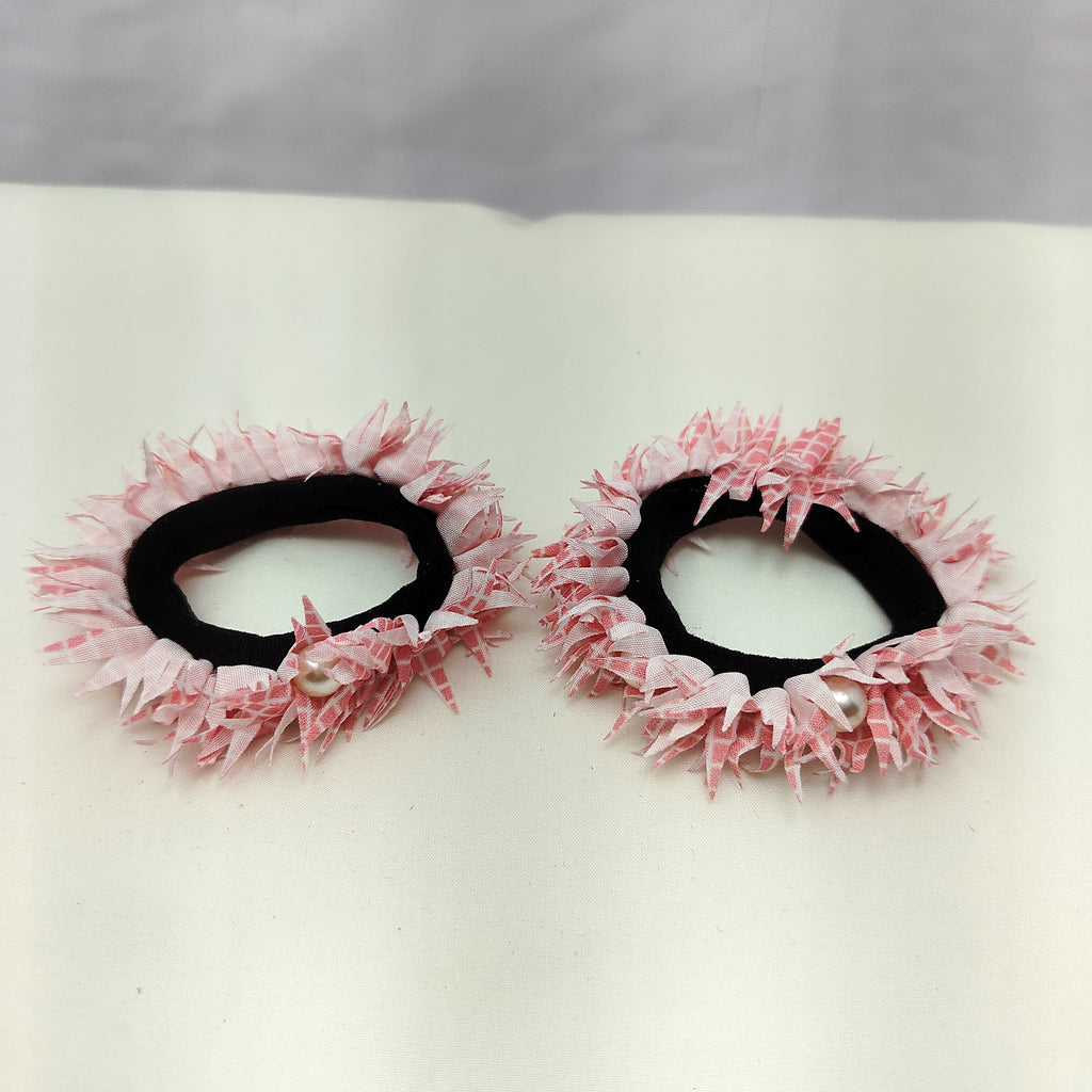 Checked fabric Hairbands pair