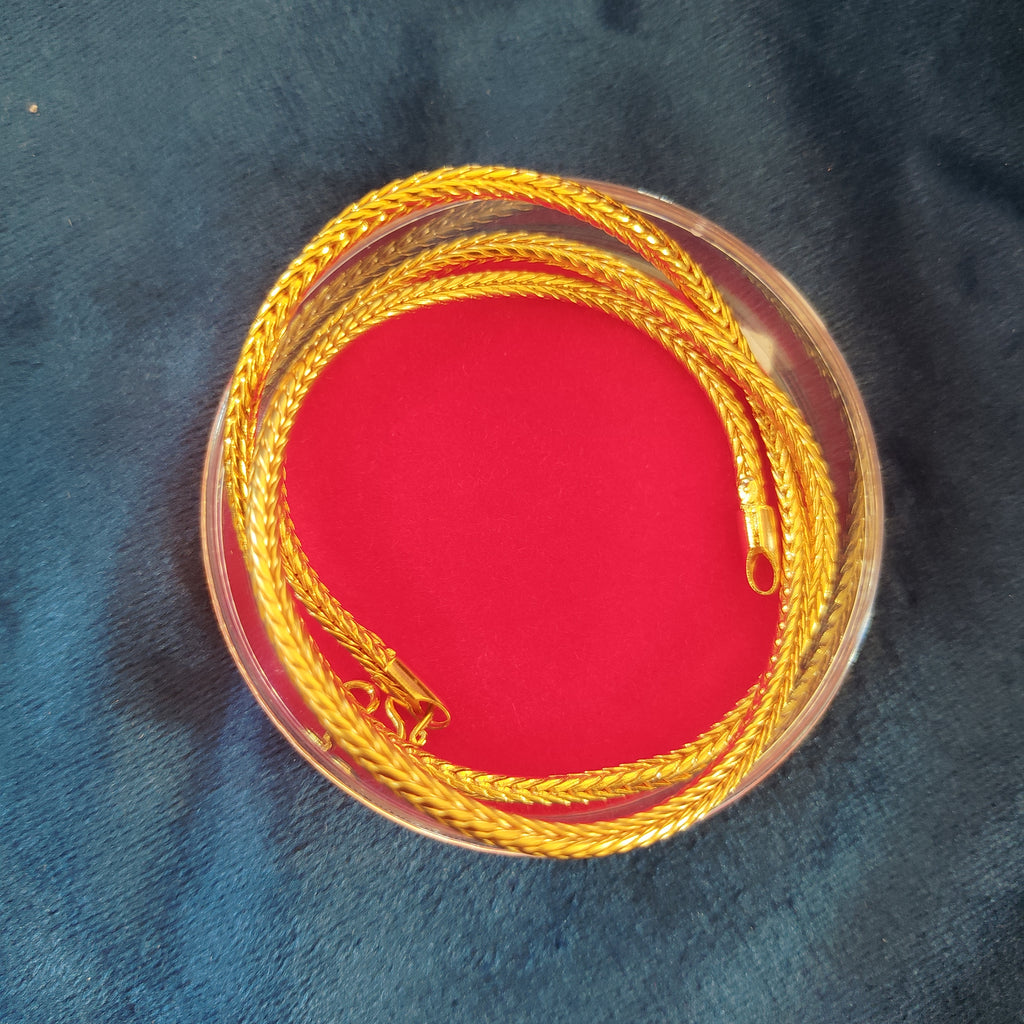 Pure Gold plated 18 inch long Chain for Men and Women