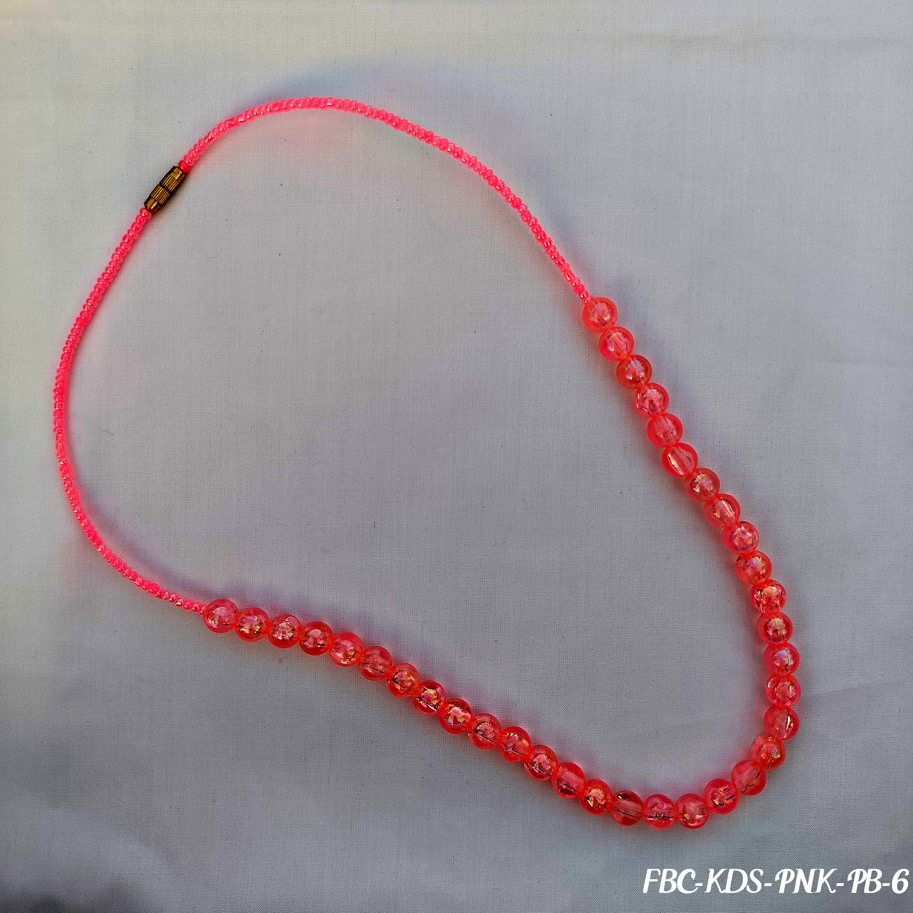 Pink Crystal Beaded Chain Necklace