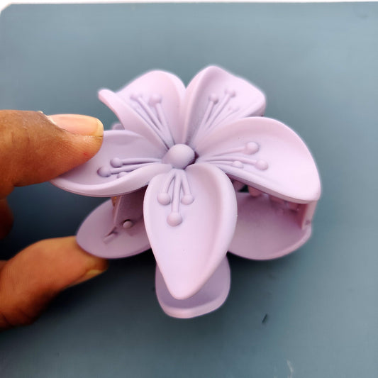 Large Decorative Flower Hair Clip - Statement Floral Hair Accessory